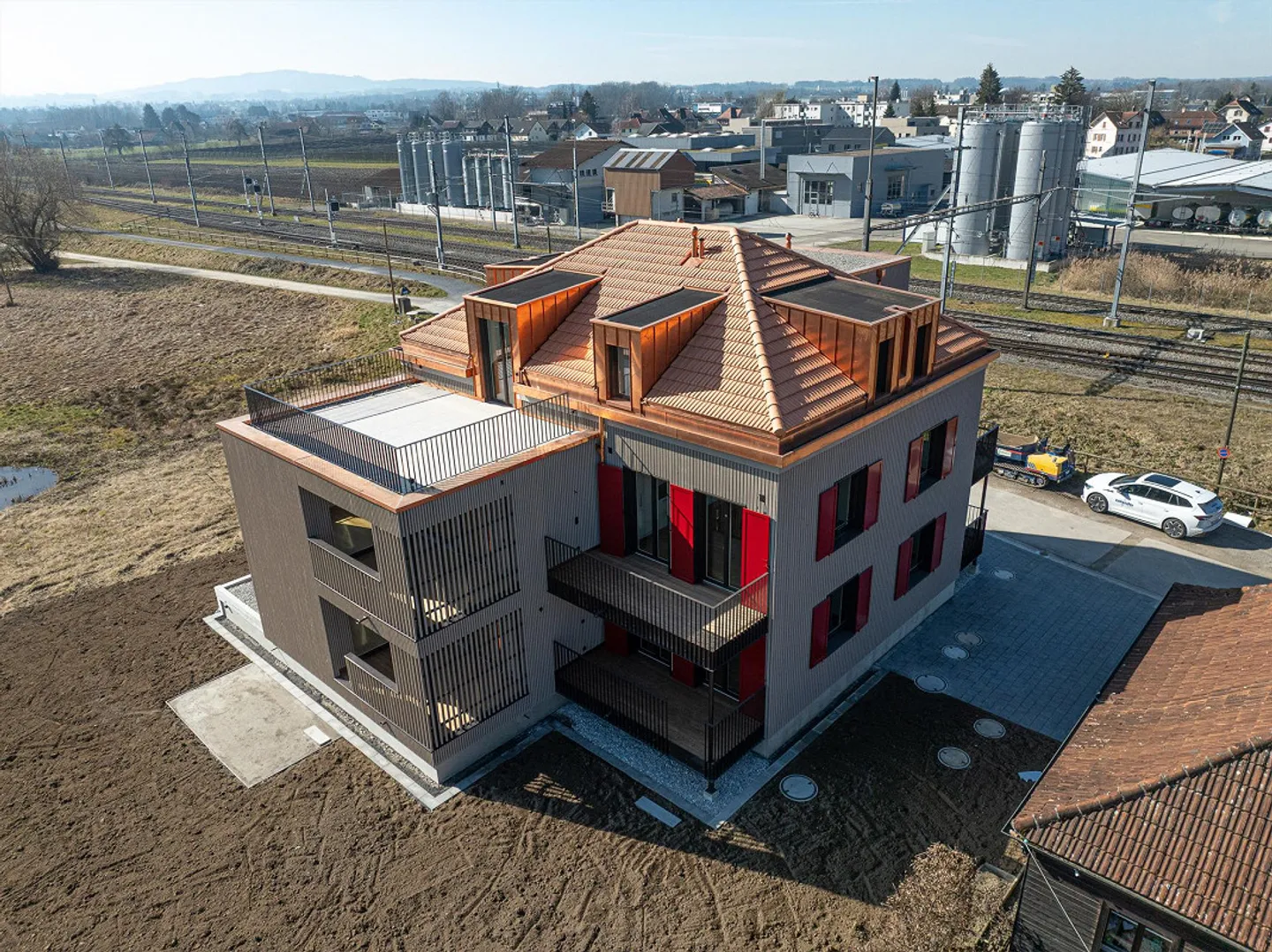 Appartement sous les combles 3 1/2 pièces - Nouvelle construction au bord du lac de Constance, connecté à la nature, moderne - Photo 2 sur 23