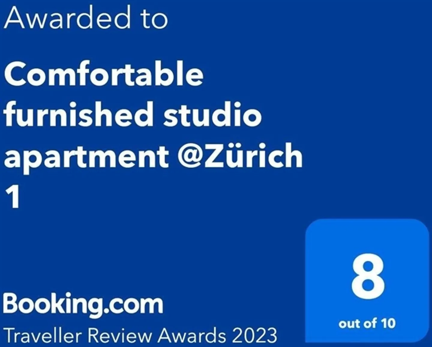 Appartement Studio Entièrement Meublé dans le Centre de Zürich Zone 10 - Photo 11 sur 11