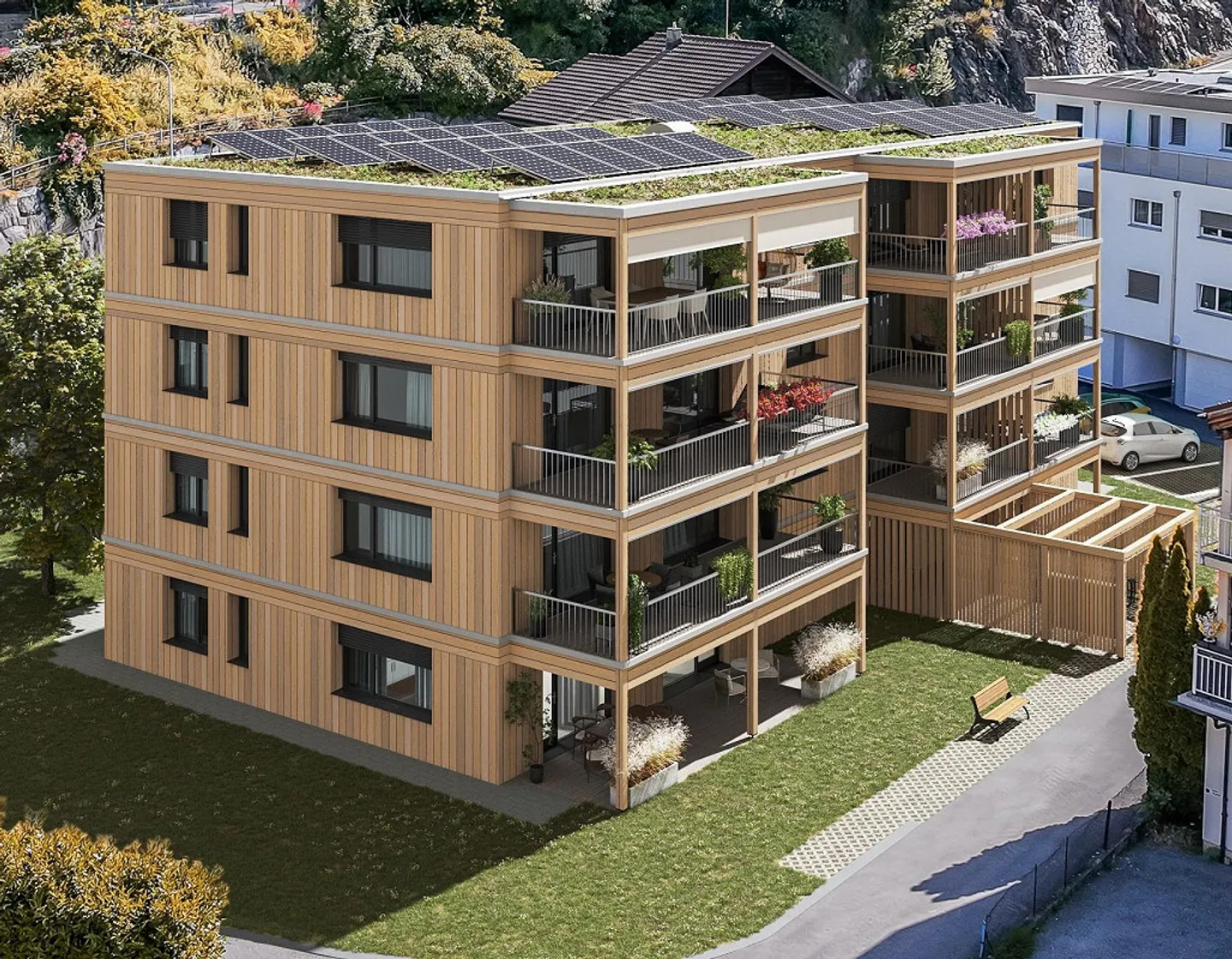 Vivre sainement dans un appartement au rez-de-chaussée de 5 1/2 pièces avec 150 m2 de pelouse privée pour jouer ou pour les fleurs - Photo 2 sur 6