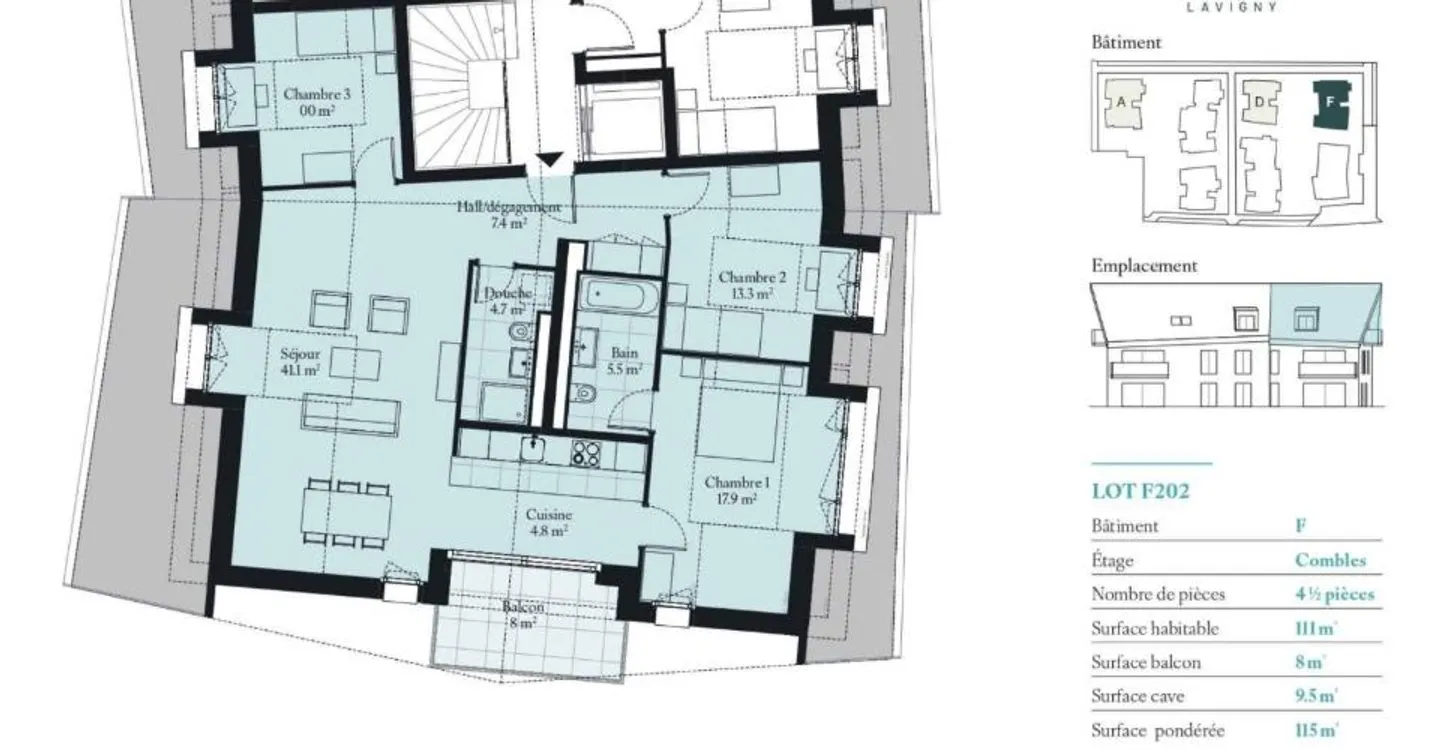 Appartamento di 4,5 locali all'ultimo piano - Foto 8 di 9
