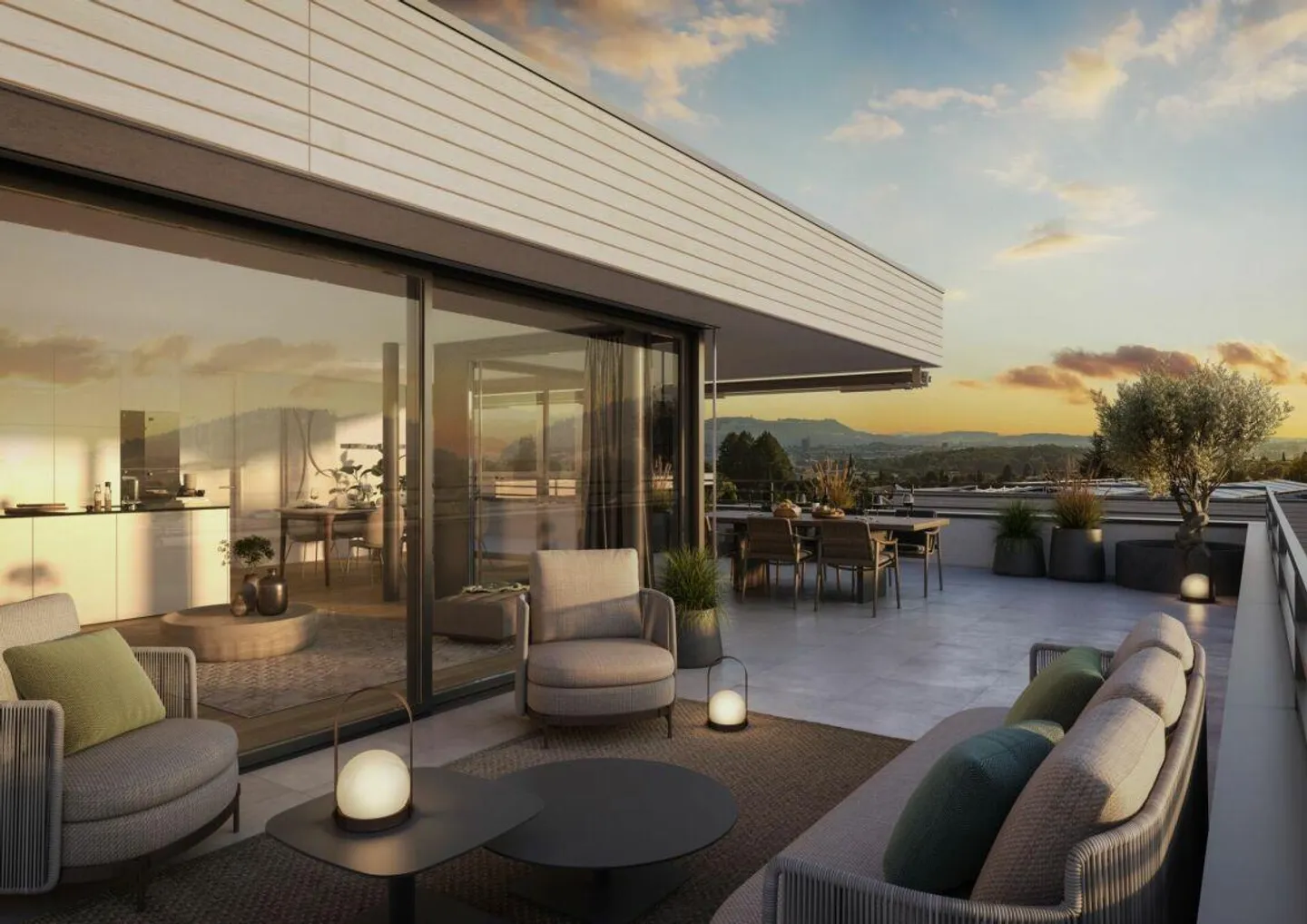 vivid - EDEL, EINGEBETTET UND AUSSICHTSREICH WOHNEN IN BOLLIGEN - Foto 1 von 7