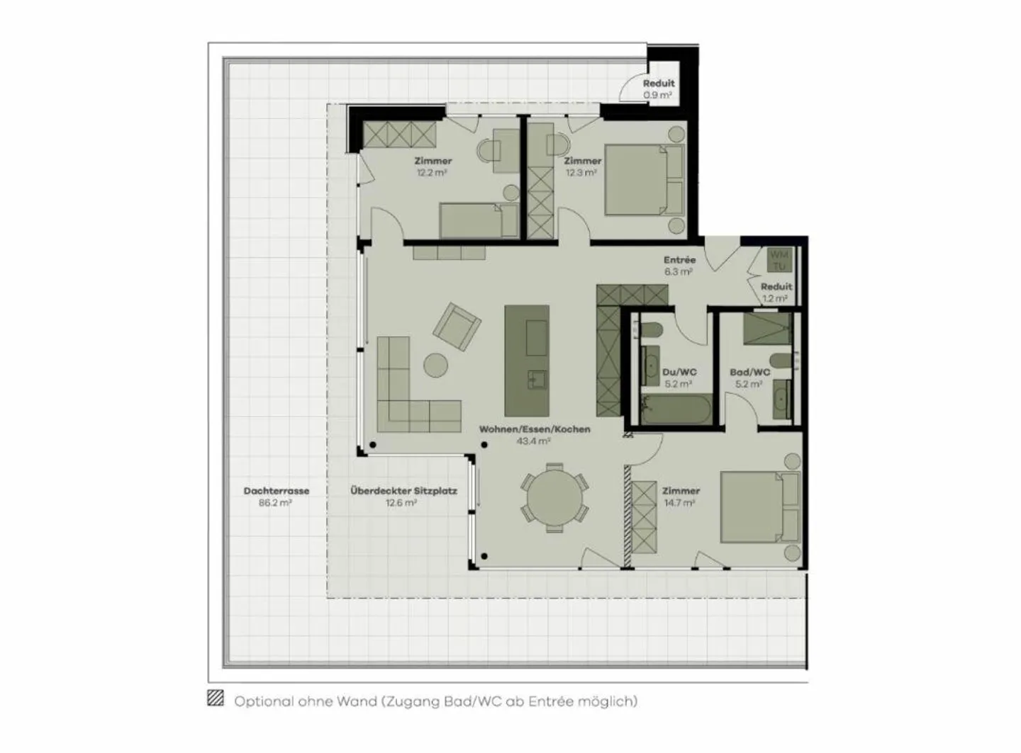 vivid - EDEL, EINGEBETTET UND AUSSICHTSREICH WOHNEN IN BOLLIGEN - Foto 5 von 7
