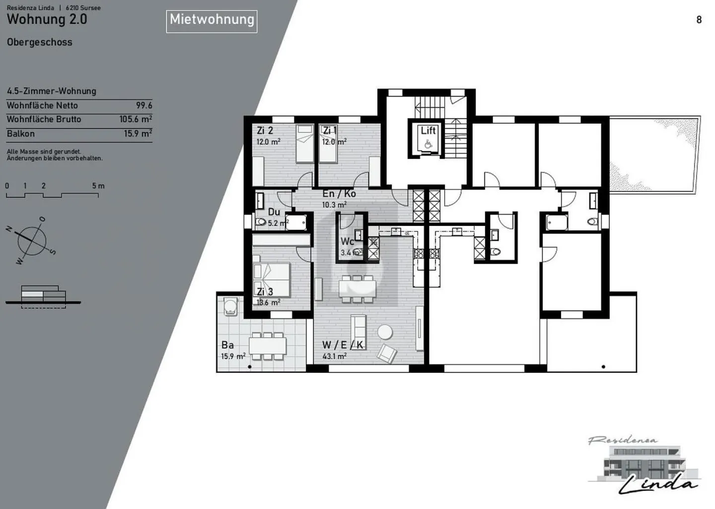 Stilvolle 4.5-Zimmer-Wohnung - Foto 2 von 3