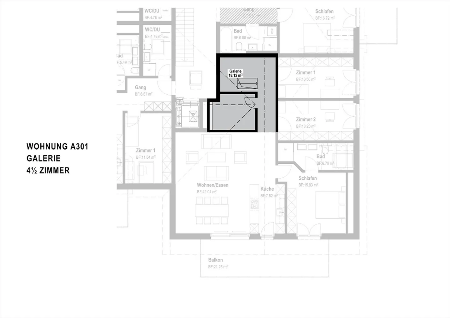 Appartement de 4,5 pièces à louer dans les combles - Photo 15 sur 15