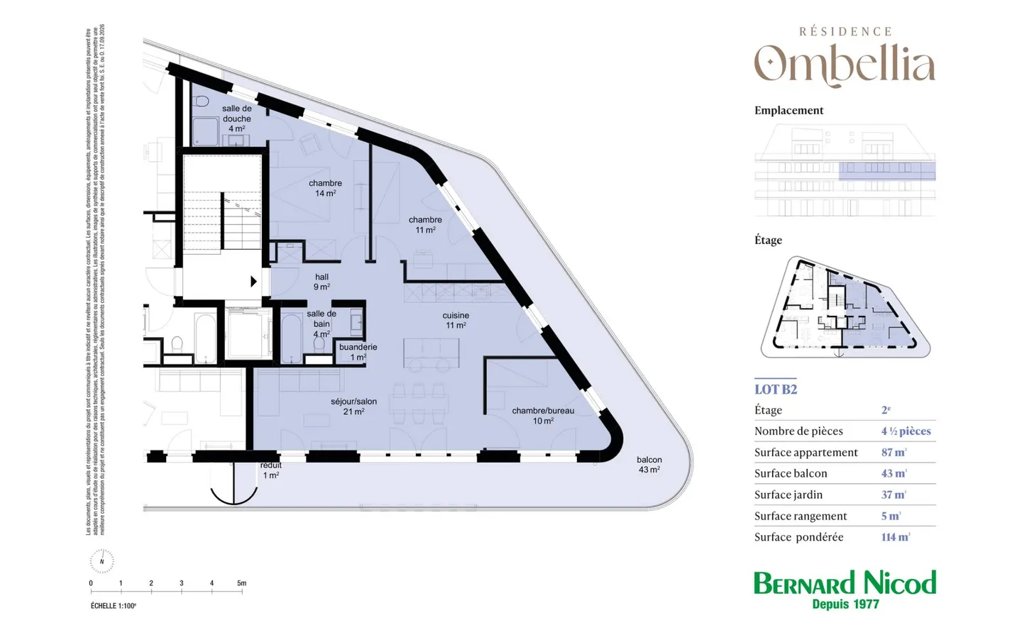 New promotion Spacious 4.5-room apartment on the 2nd floor with private garden on the ground floor. - Photo 3 of 6