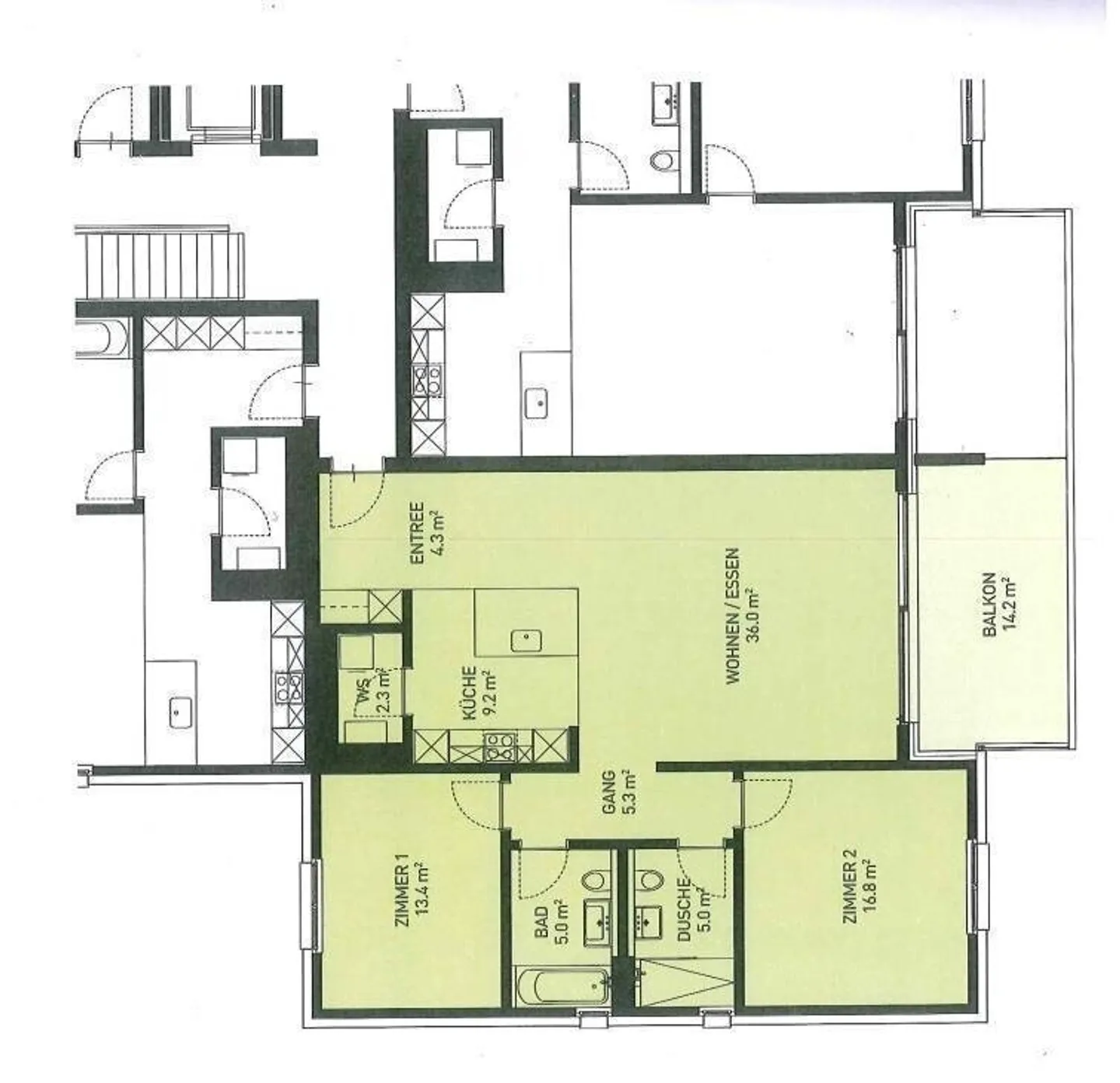 3.5 Zimmer Wohnung - Foto 9 von 9