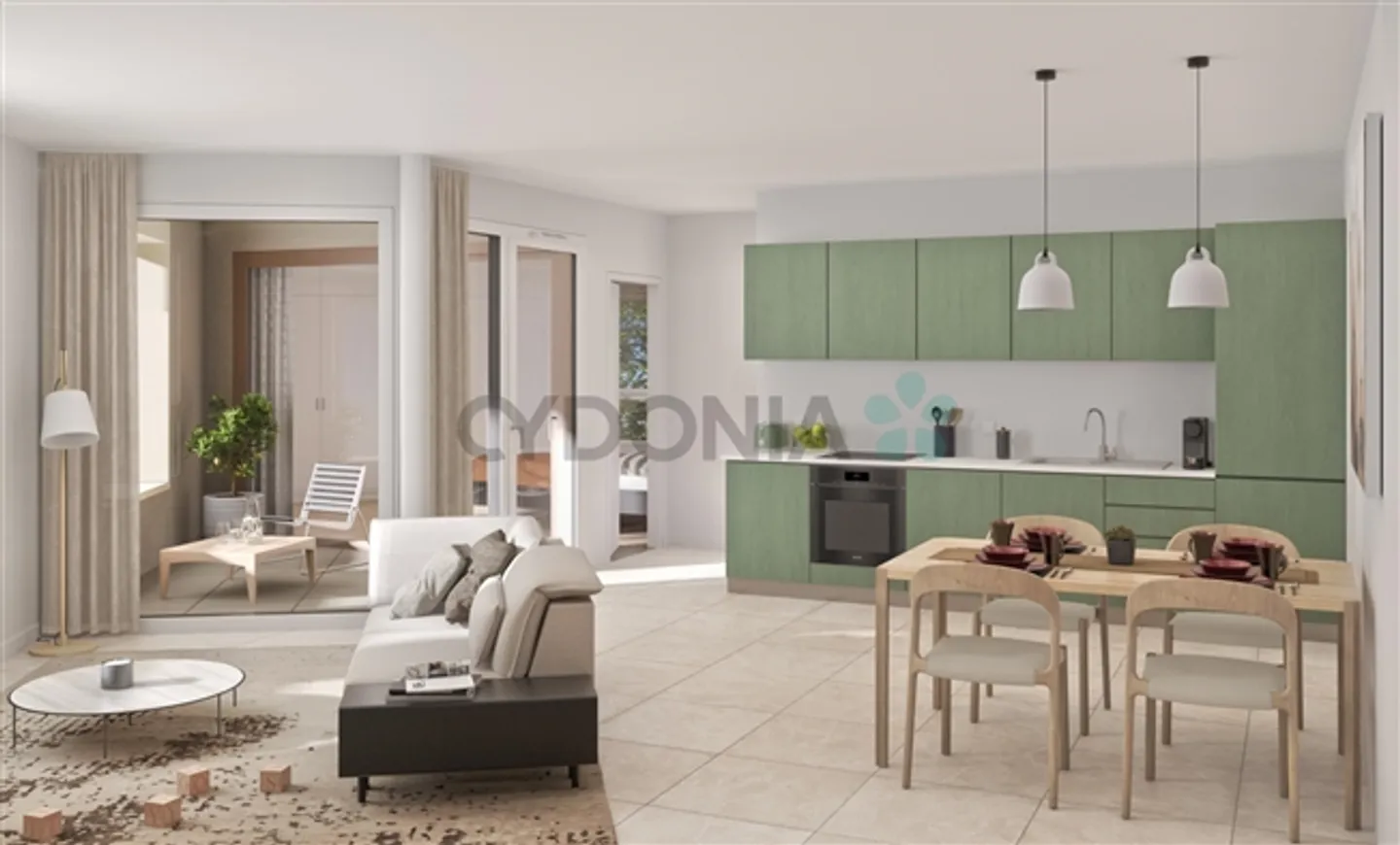 IN VENDITA - NUOVO APPARTAMENTO DI 5 STANZE DI 115 M² CON LOGGIA A CHÊNE-BOURG - Foto 1 di 3