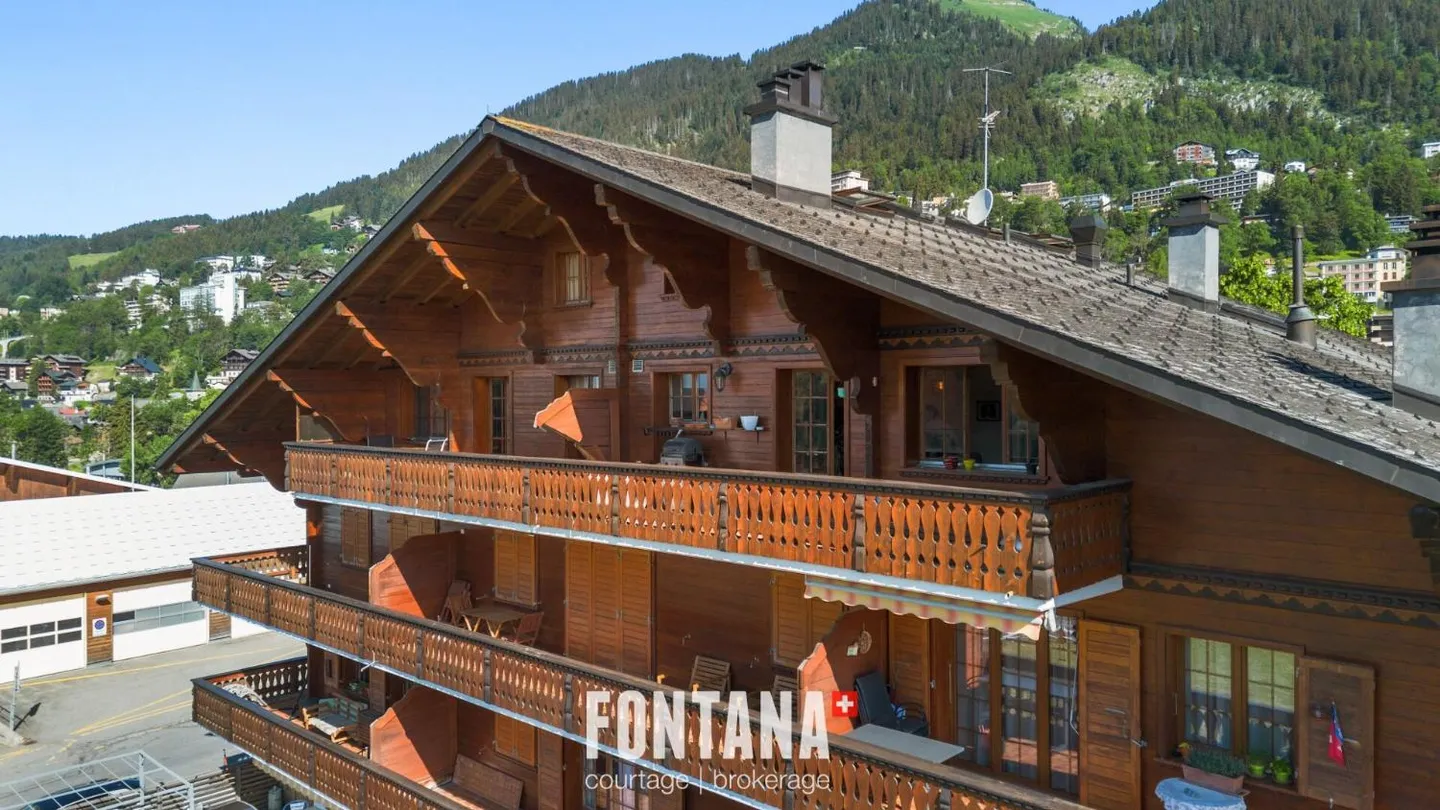 Duplex in Leysin mit Balkon - Foto 1 von 13