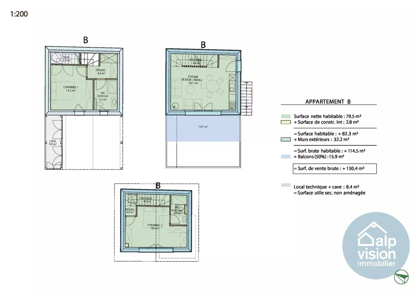 TRIPLEX VILLA 5.5 ROOMS – QUIET LOCATION IN NENDAZ 4 VALLÉES - Photo 5 of 7