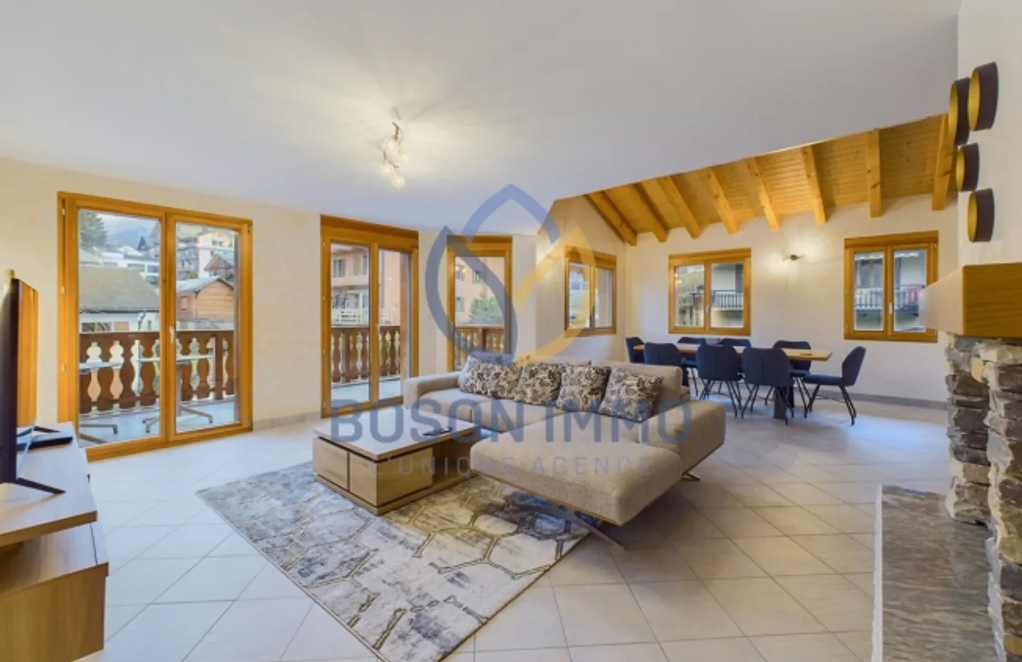 Bright Attic in Les Marécottes with Gallery and View of the Alps! - Photo 2 of 15