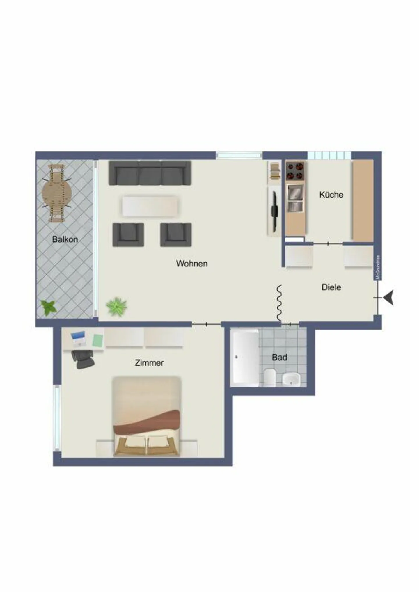 Appartement confortable avec vue sur la montagne et balcon ensoleillé - Photo 8 sur 8