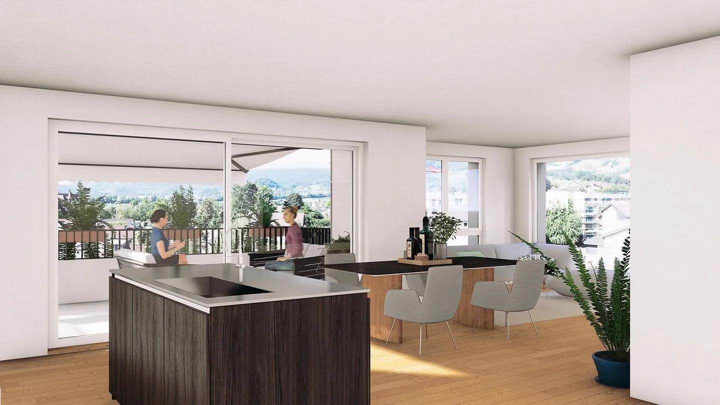 NOUVEAU "Atria Solis" - Appartement de 4,5 pièces avec bureau au 1er étage - Photo 7 sur 9