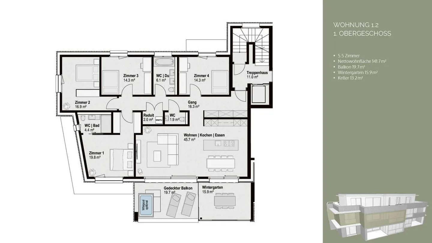 Exclusive 5½-room apartment with winter garden - Photo 8 of 10