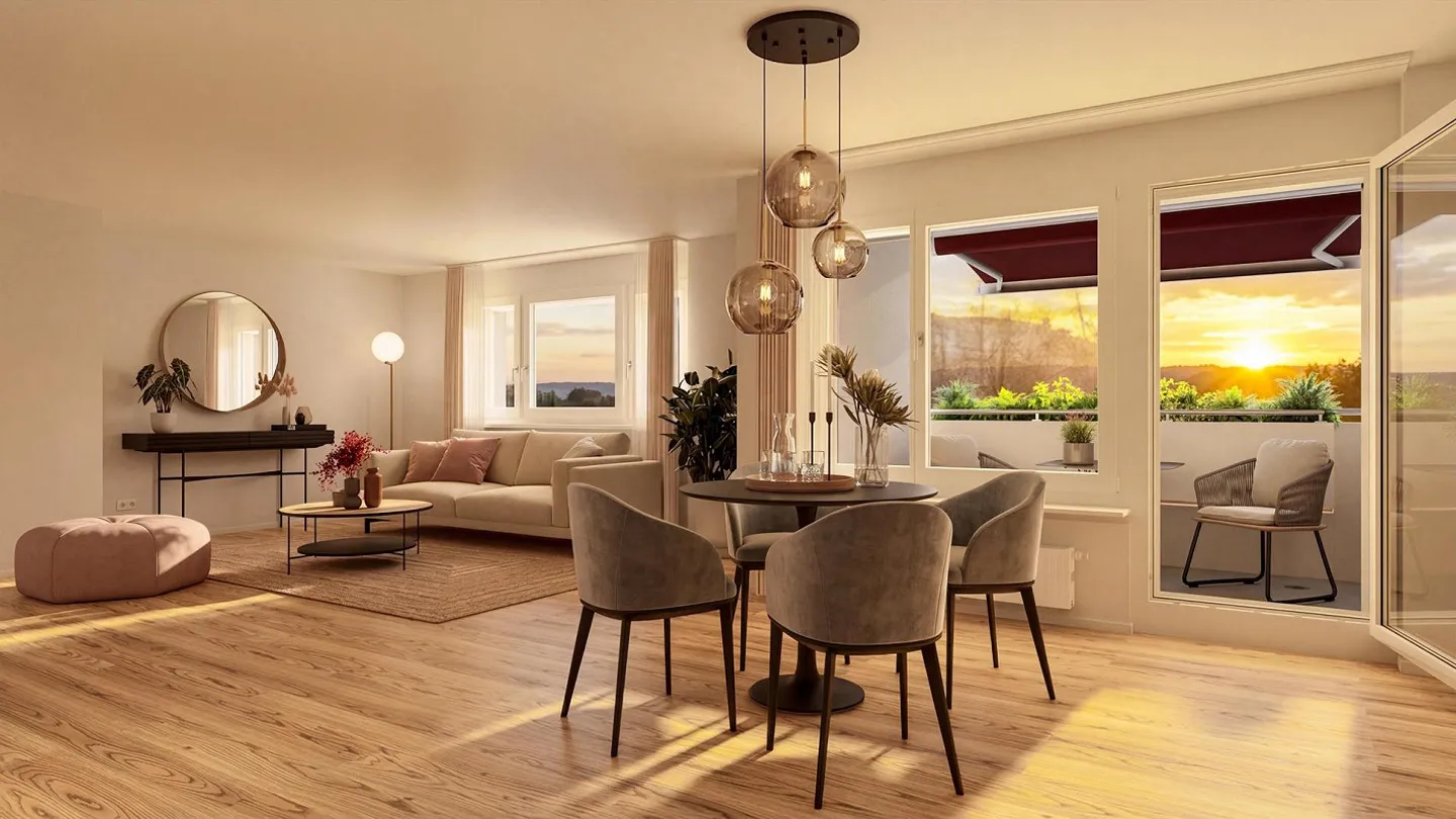 Charmante Wohnung in Oberwil - Foto 2 von 8