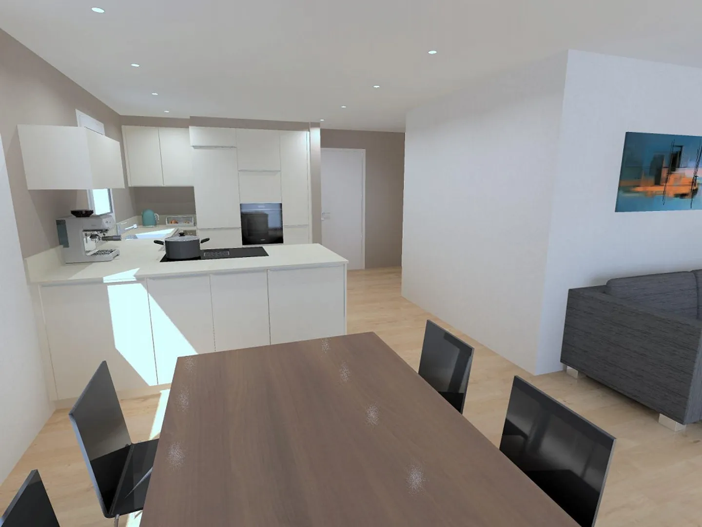 Prima locazione dopo ristrutturazione – Moderno appartamento di 5,5 stanze con vista montagna - Foto 2 di 16