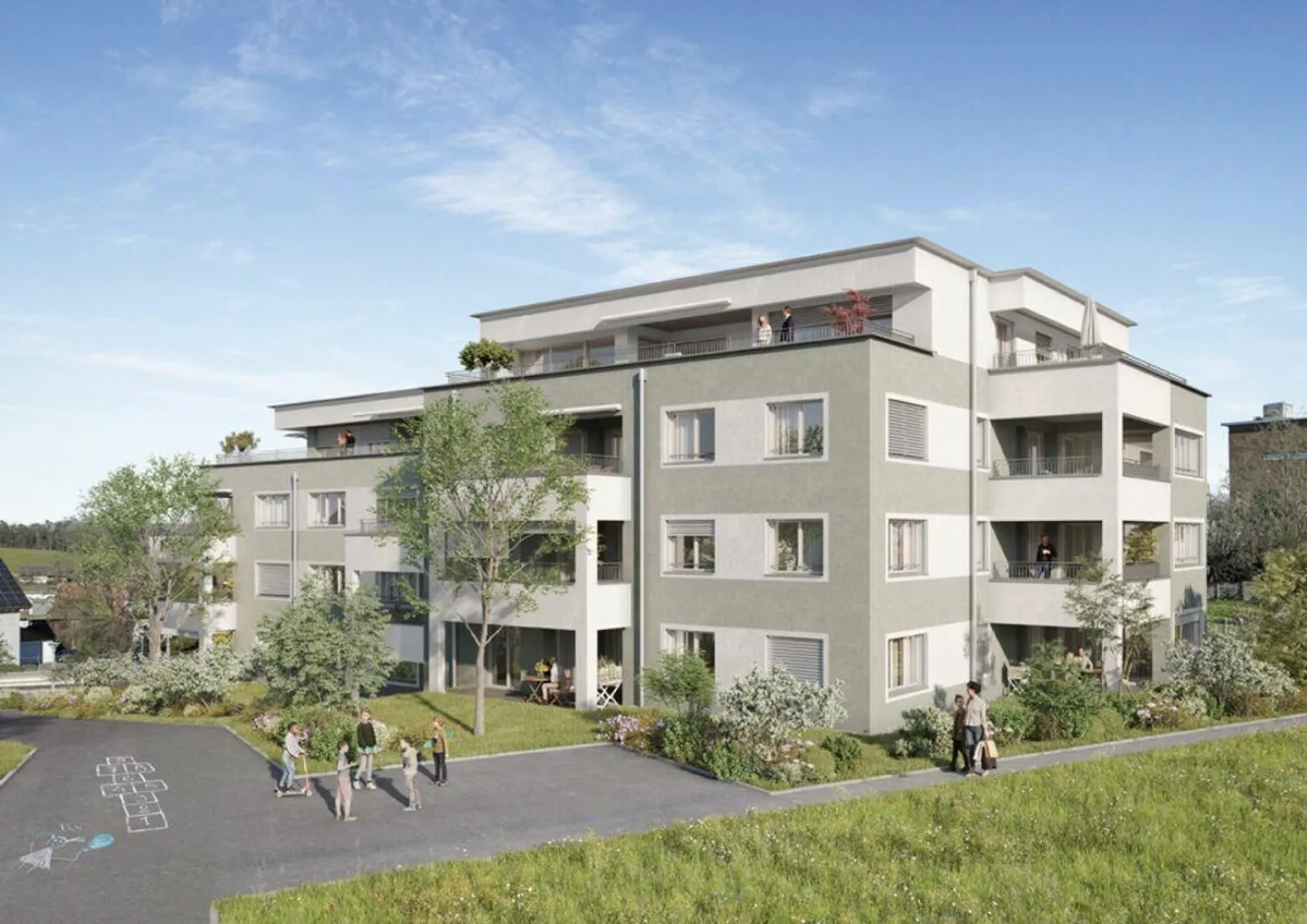 Nouveau projet de construction | Minergie | 128 m² | Appartement 4.5 pièces au dernier étage - Photo 1 sur 11