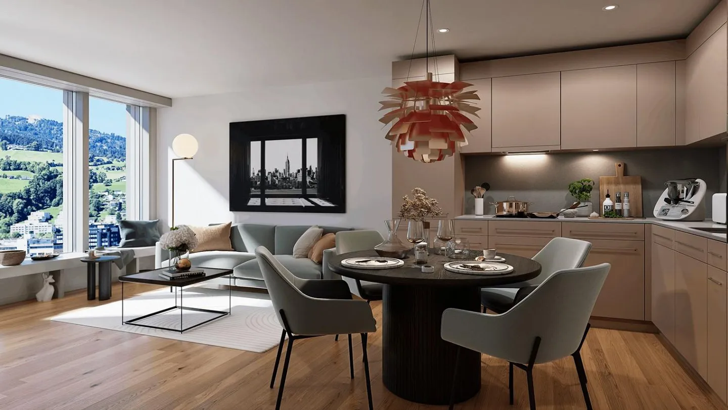 Moderne Wohnung mit Pilatusblick - Foto 3 von 10