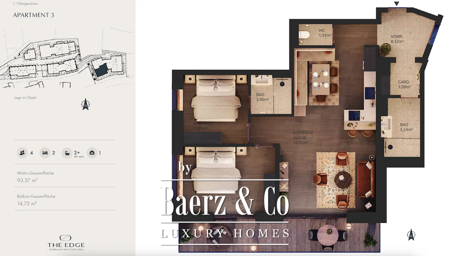 Condo for sale, Sportplatzweg 1, 7563 Samnaun, Switzerland (Samnaun, Switzerland) - Photo 6 sur 9