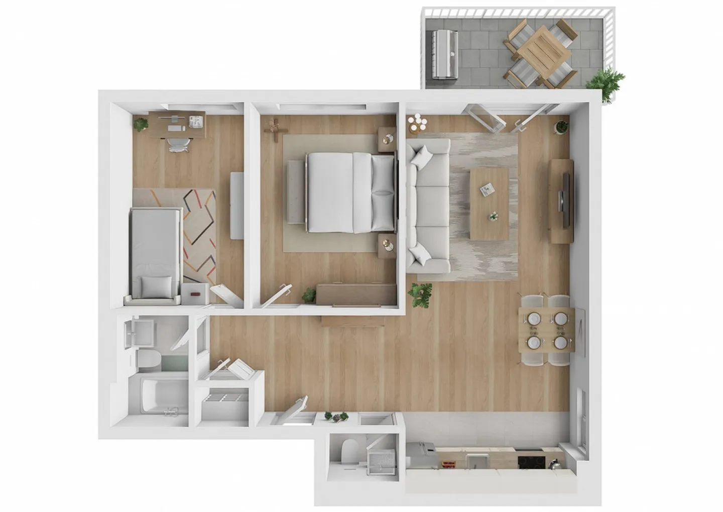 À louer à Bussigny  Charmant appartement 3.5 pièces entièrement ré... - Photo 9 sur 9