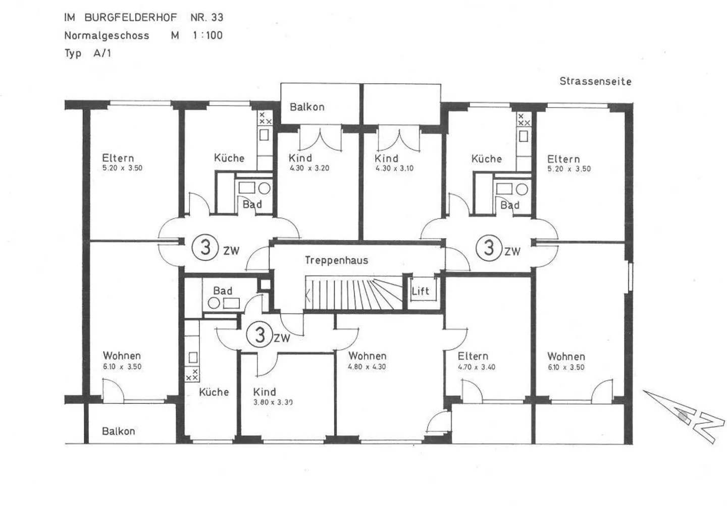 Appartamento di 3 stanze nella WG Burgfelderhof 3353 - Foto 13 di 13