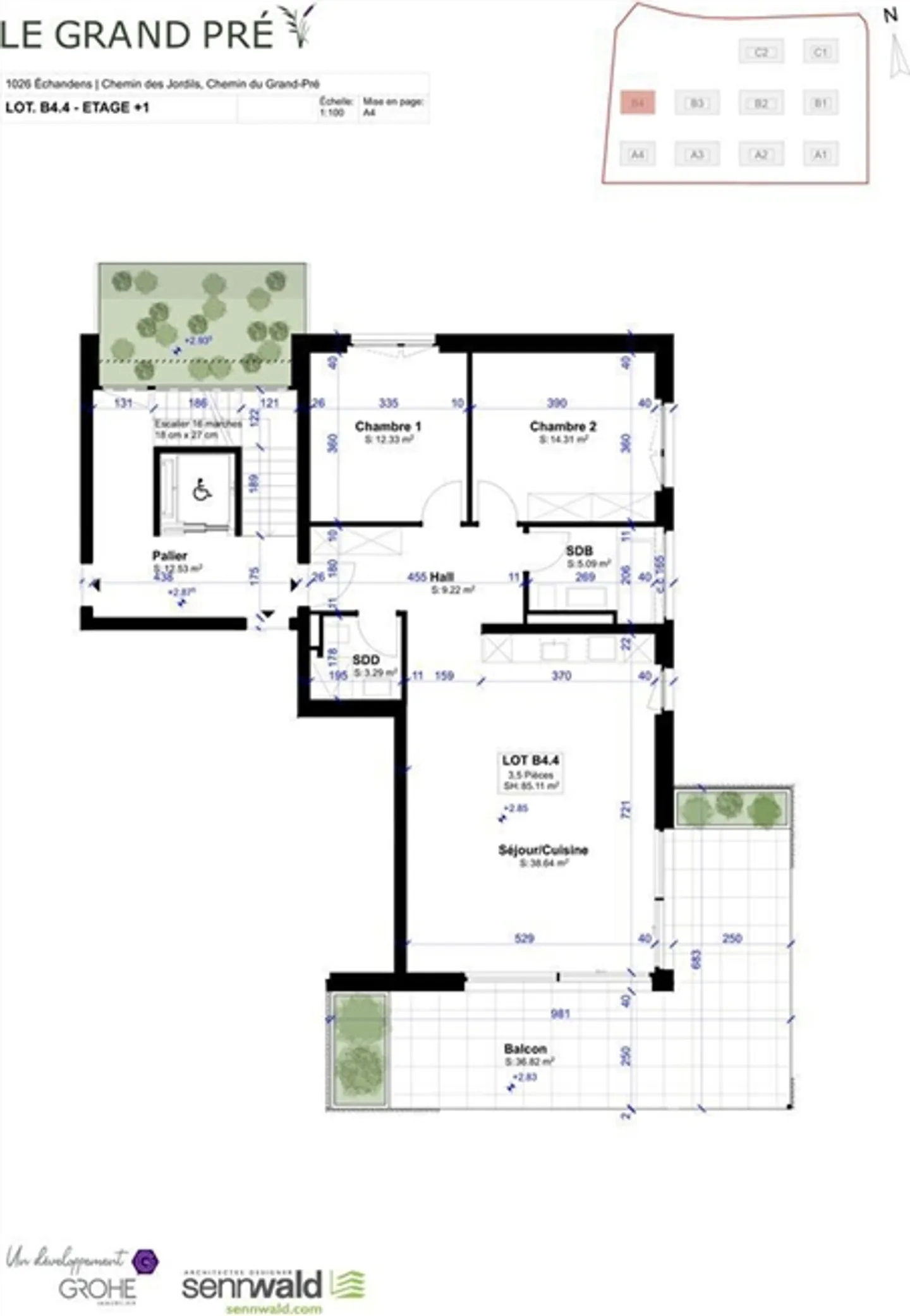 Beautiful 3.5-room apartment with balcony - Photo 2 of 7