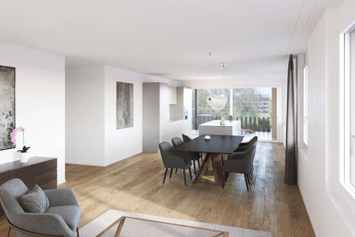 Vista lago - Uttwil nuovi condominiums di 3.5 stanze, piano terra/piano superiore - Foto 2 di 4