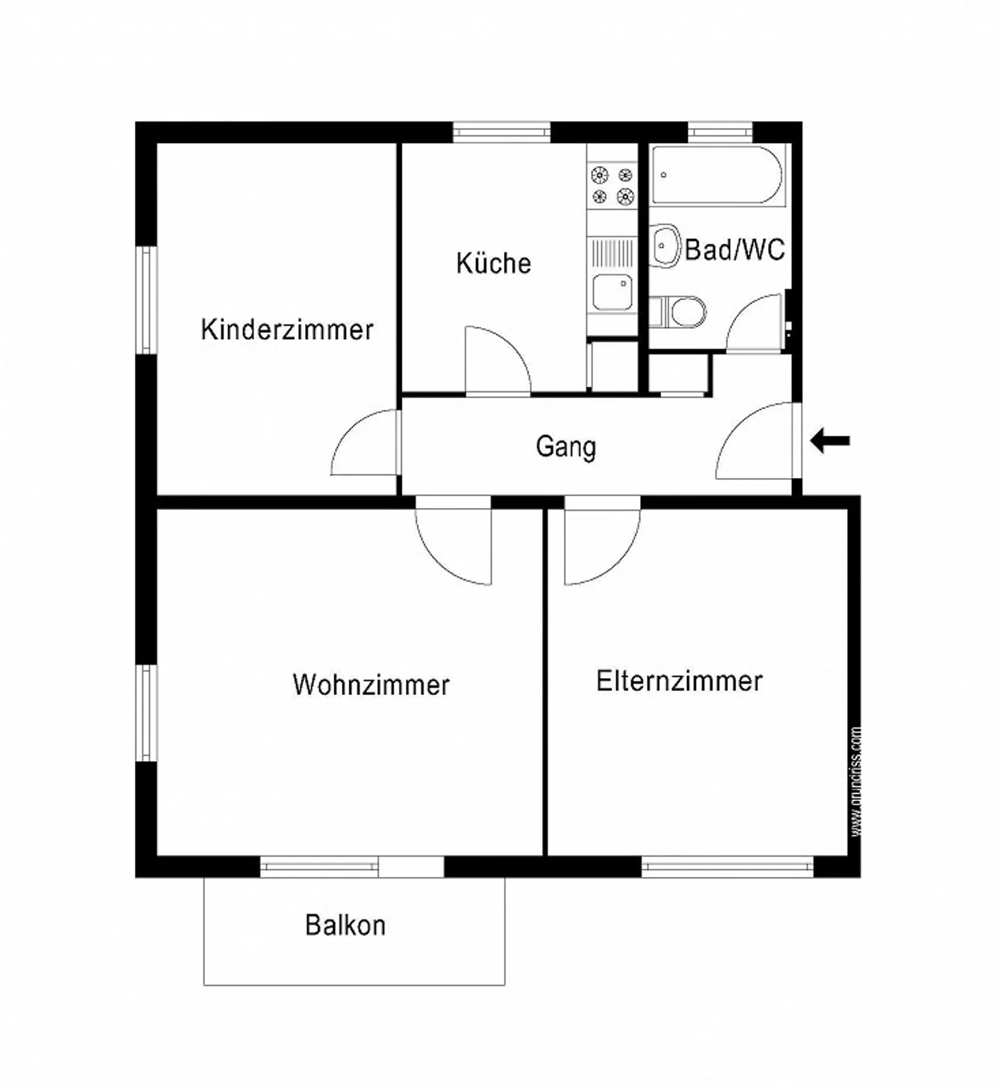 3-room apartment in Schaffhausen - Photo 7 of 7
