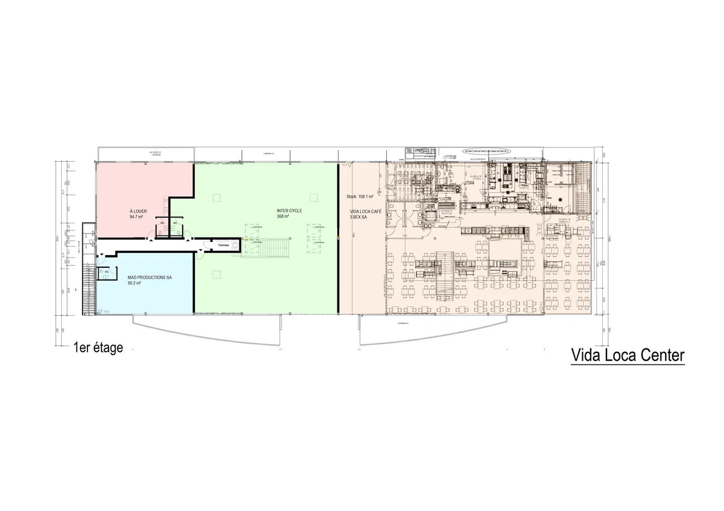 Superbe local rénové d'env. 90 m2 au 1er étage - Photo 2 sur 4