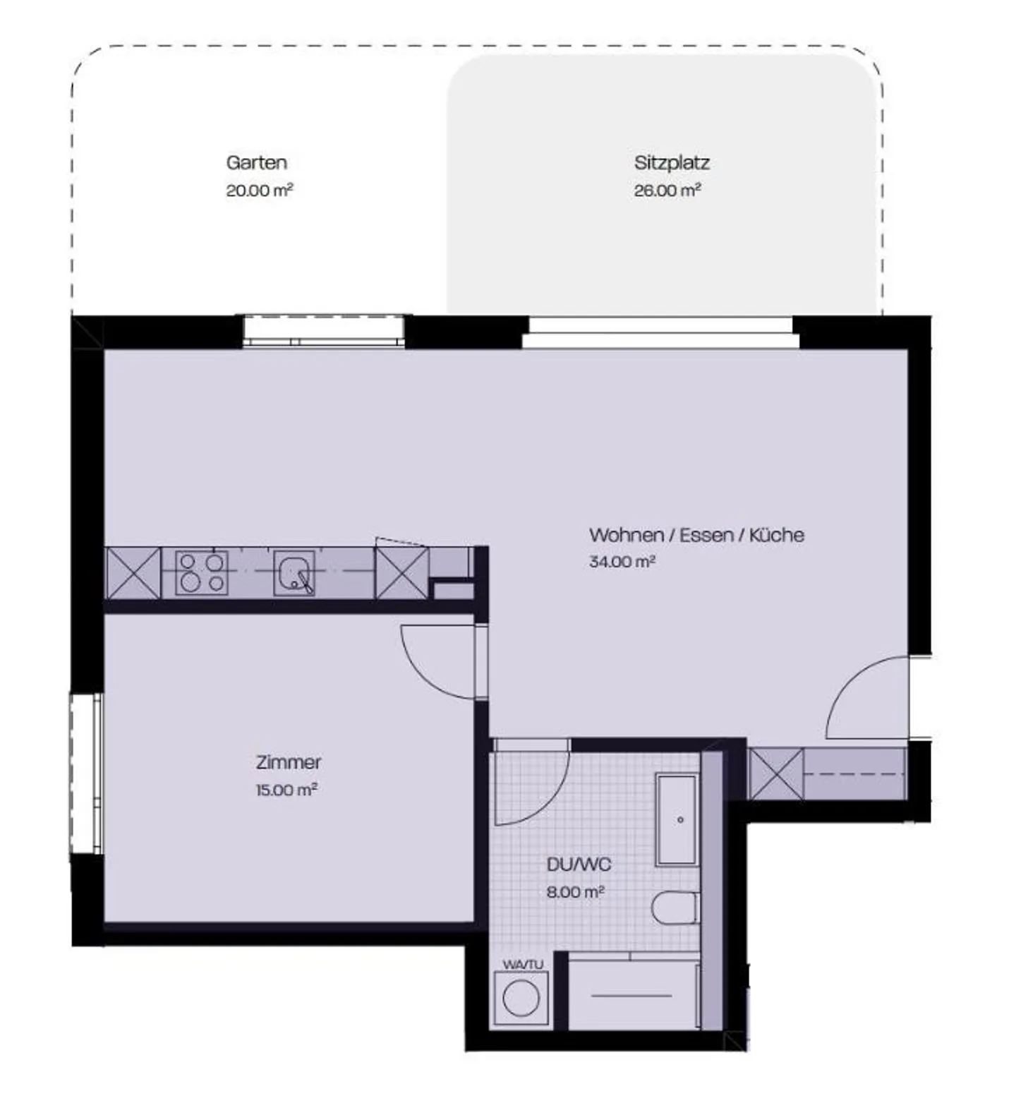 Modern, spacious 2.5-room apartment in Embrach - Photo 6 of 6