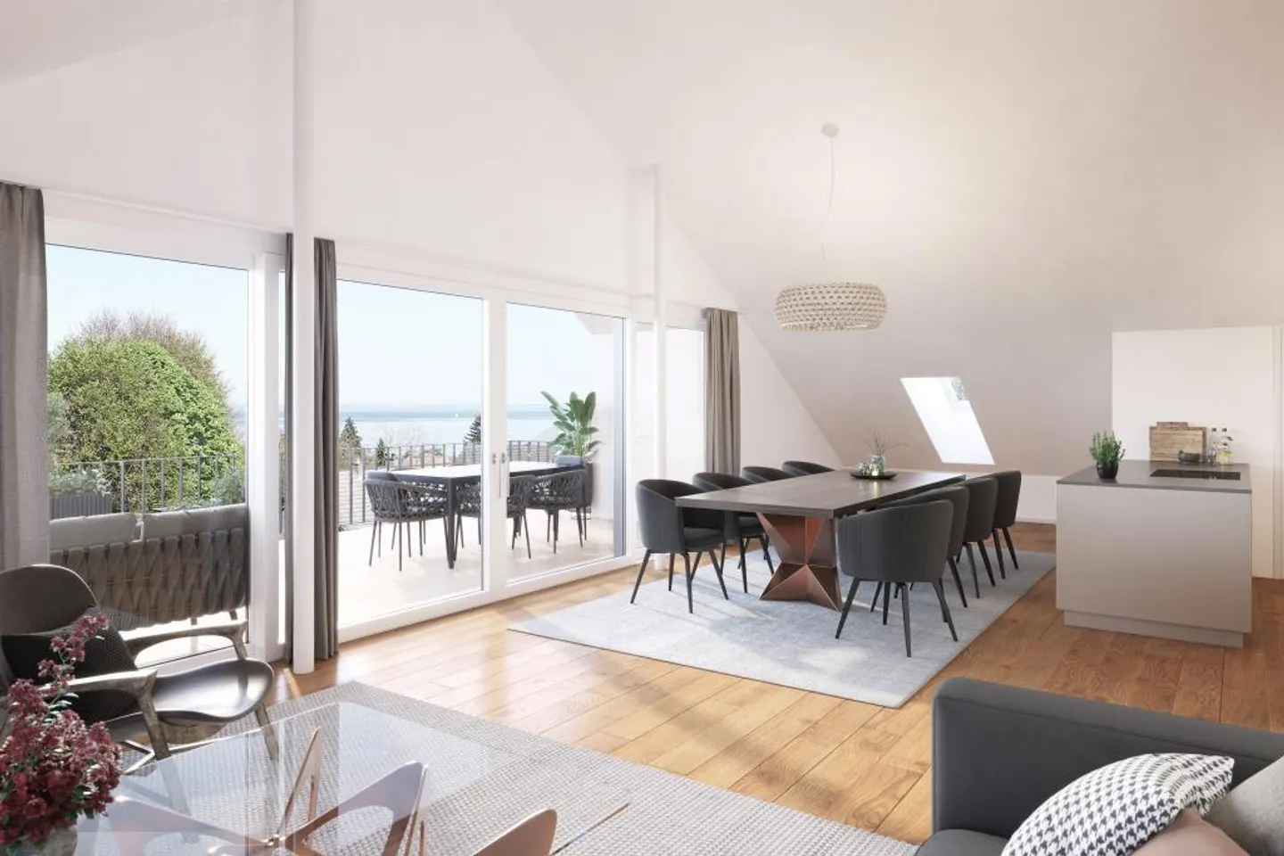Vue sur le lac - Uttwil nouveaux appartements en attique de 4,5 pièces - Photo 1 sur 4
