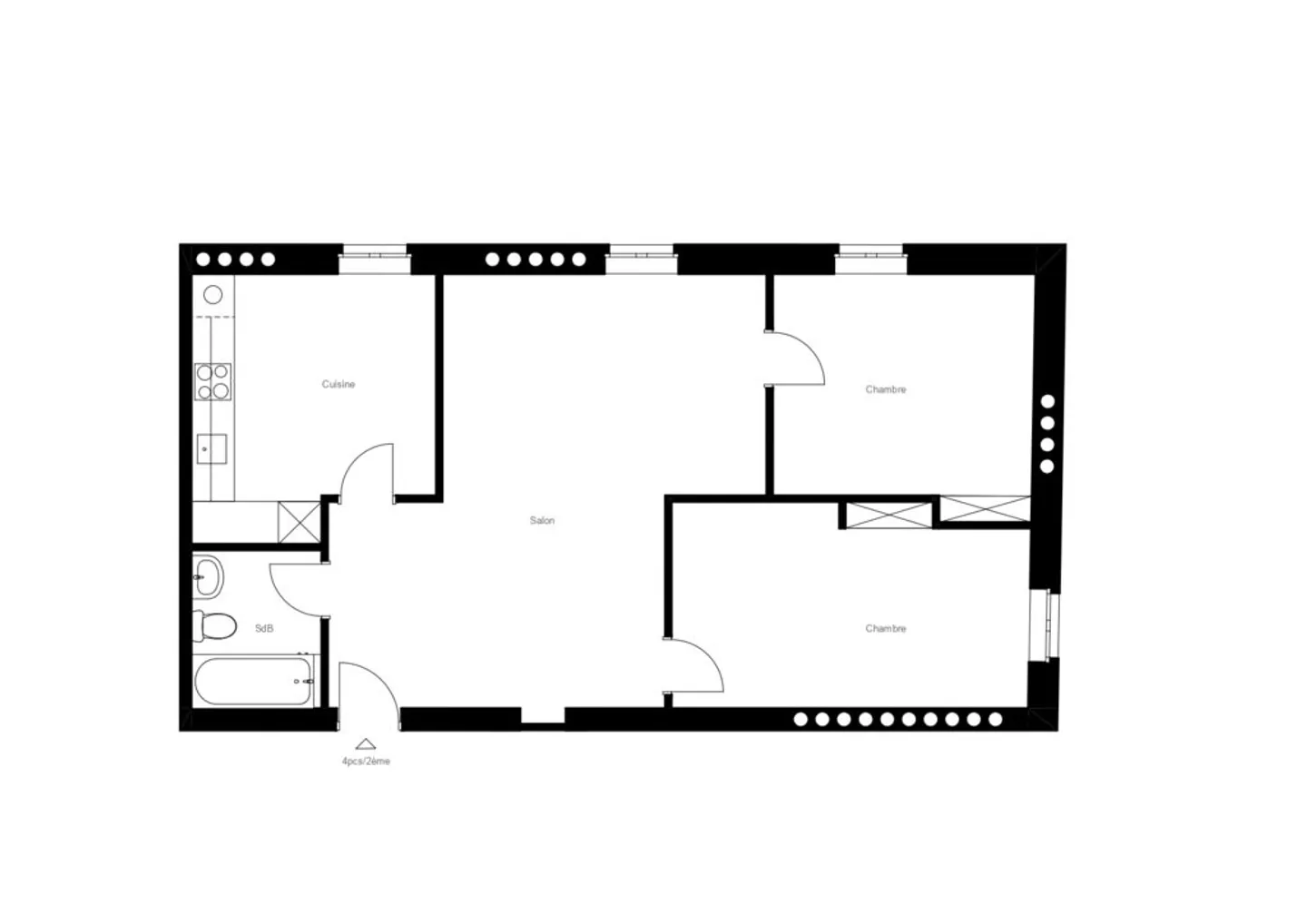 Coutance - Appartement avec cachet proche de la gare - Photo 2 sur 8