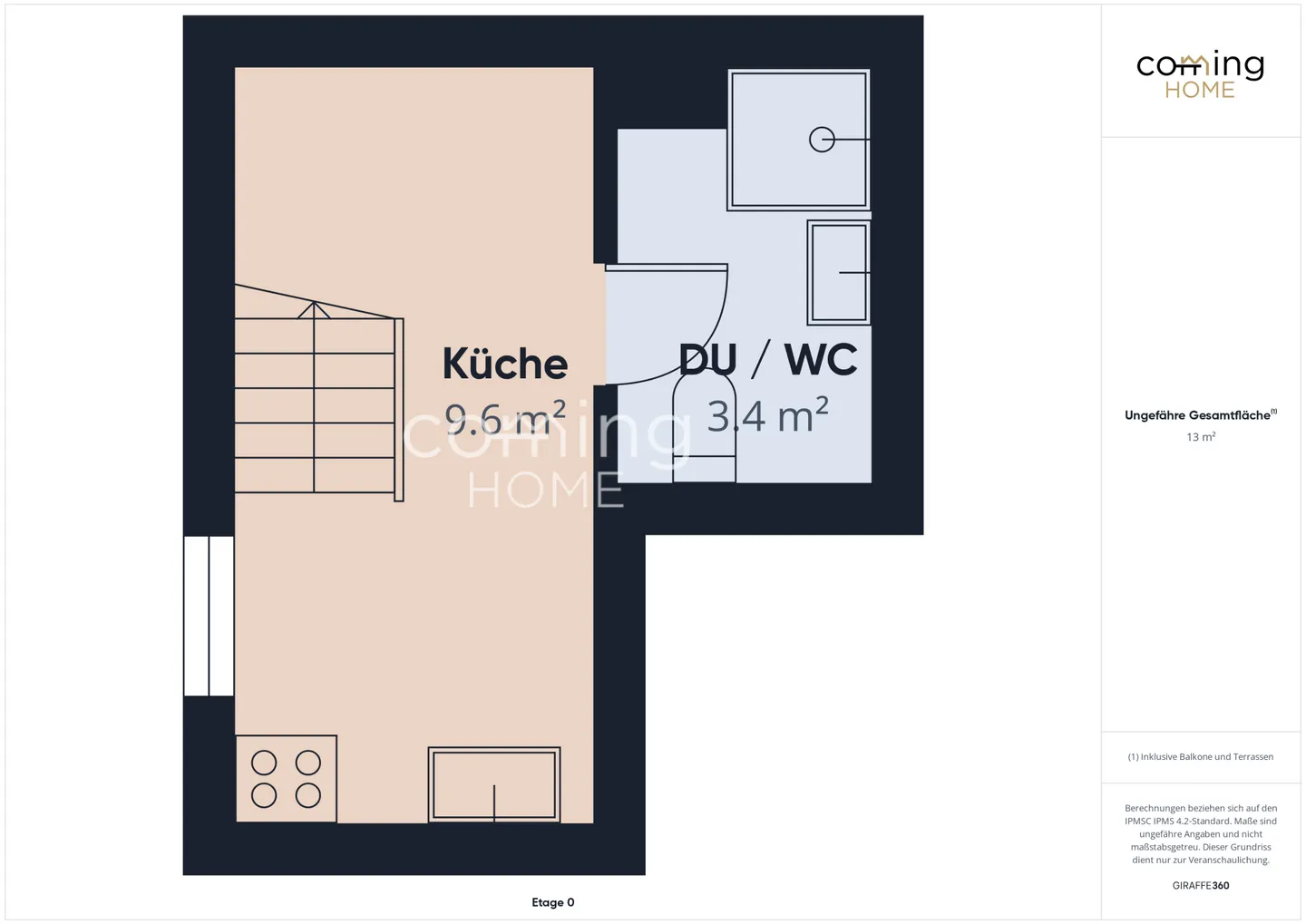 Appartement 1,5 pièces récemment rénové avec vue sur la montagne dans un emplacement calme et ensoleillé - Photo 10 sur 11