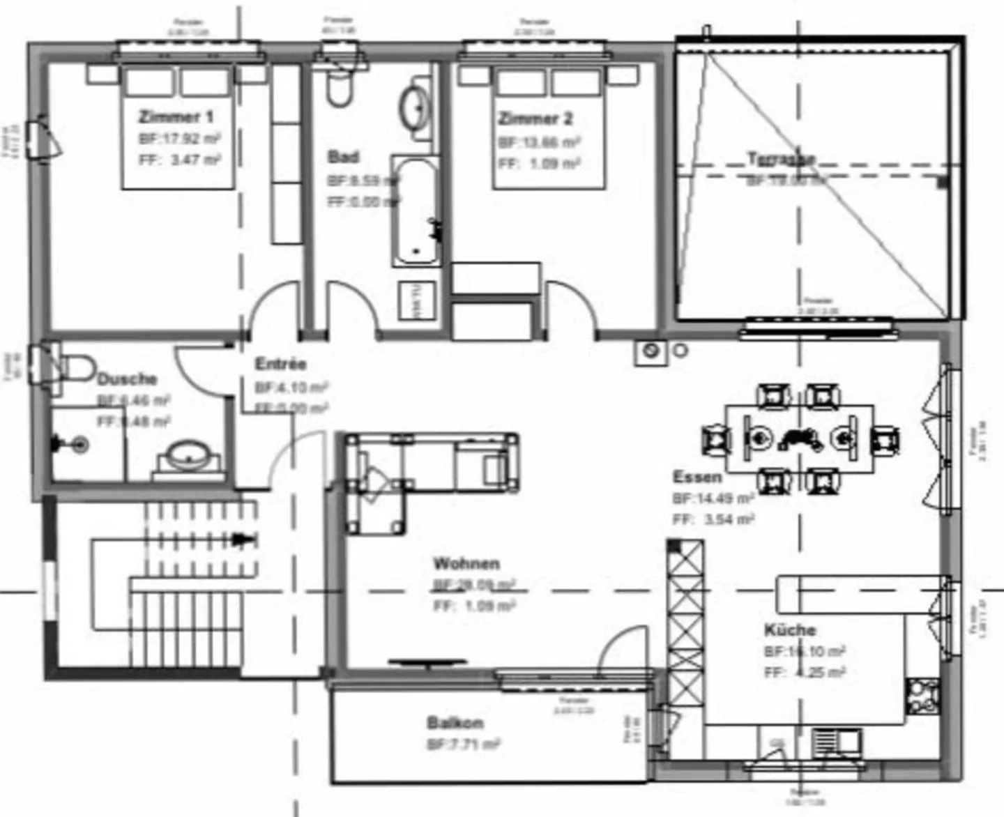 Newly built comfortable apartment, 3 1/2 rooms, with 2 balconies and Rhine view - Photo 11 of 11