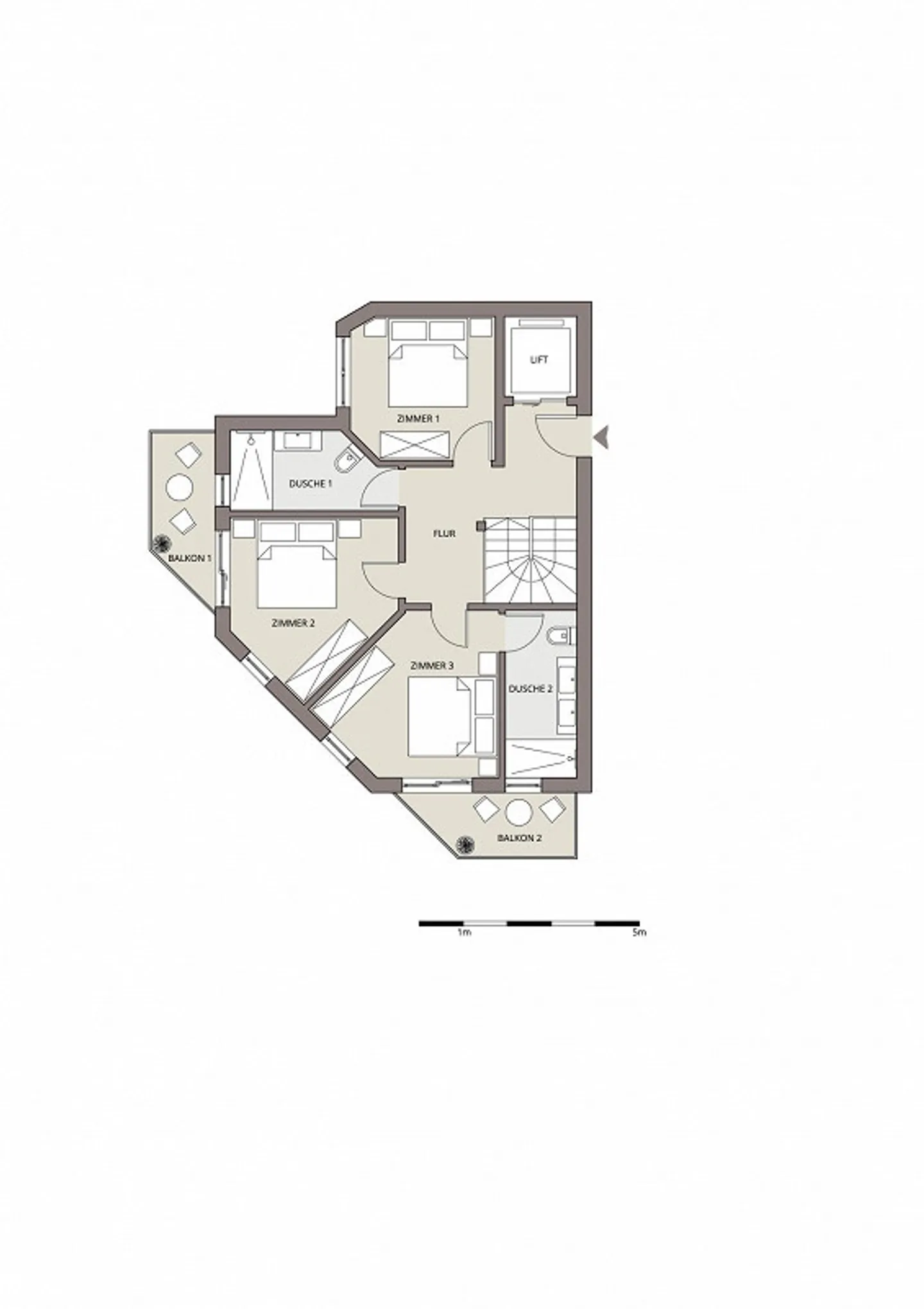 Primo Appartamento | Nuova Costruzione 1660 | Attico Duplex di 4.5 Stanze - Foto 3 di 3