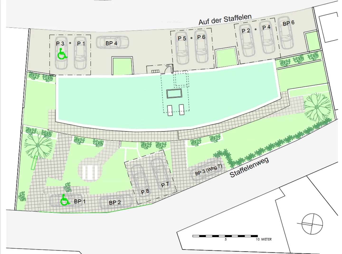 Neubau-Gartenwohnung Nr. 7: 2 Nasszellen, Sitzplatz, 110 m² Garten, Carport, Keller, WM/TU - Photo 1 of 4
