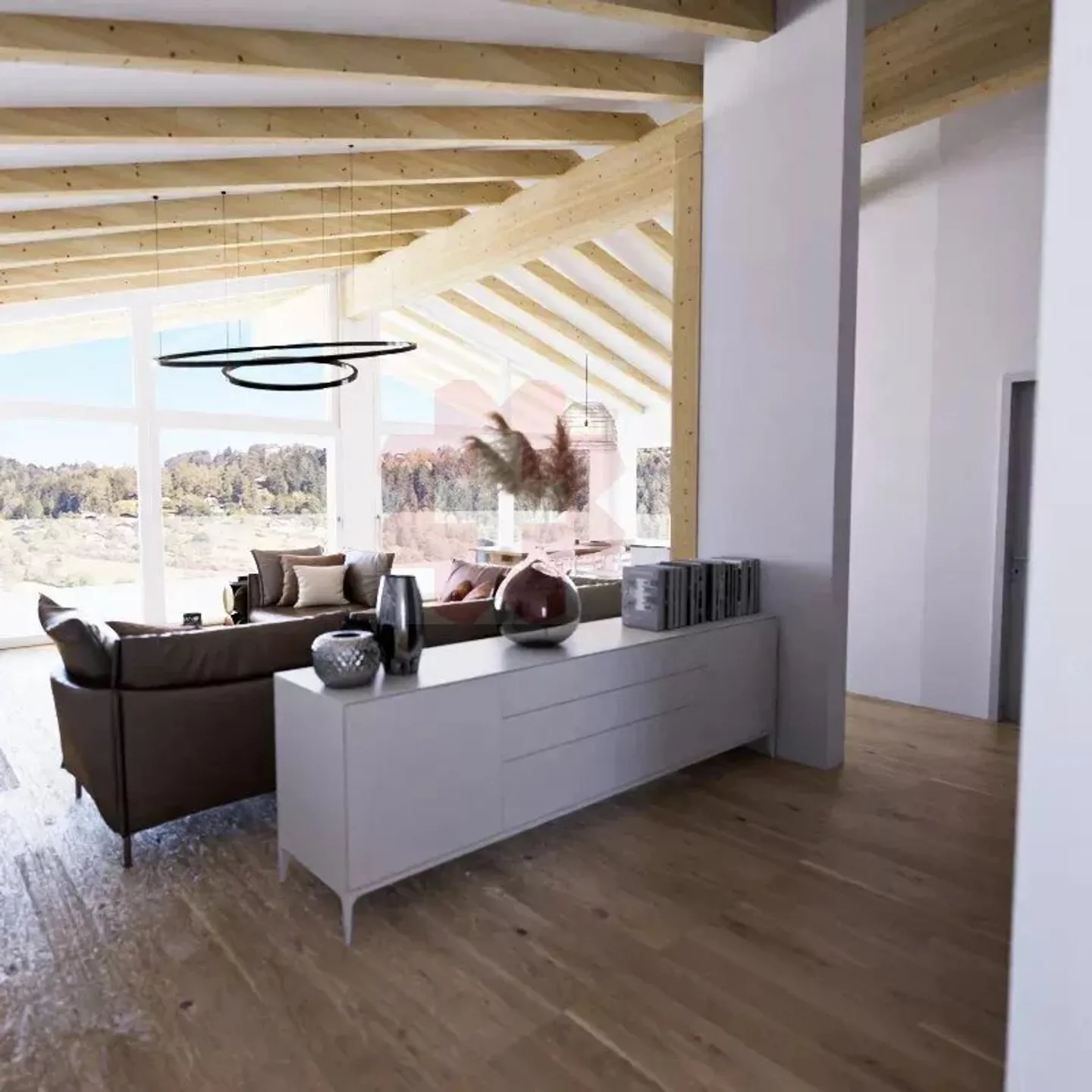 Magnifico appartamento attico di 4,5 stanze con grande terrazza e vista libera a Luc (Ayent) - Foto 8 di 9