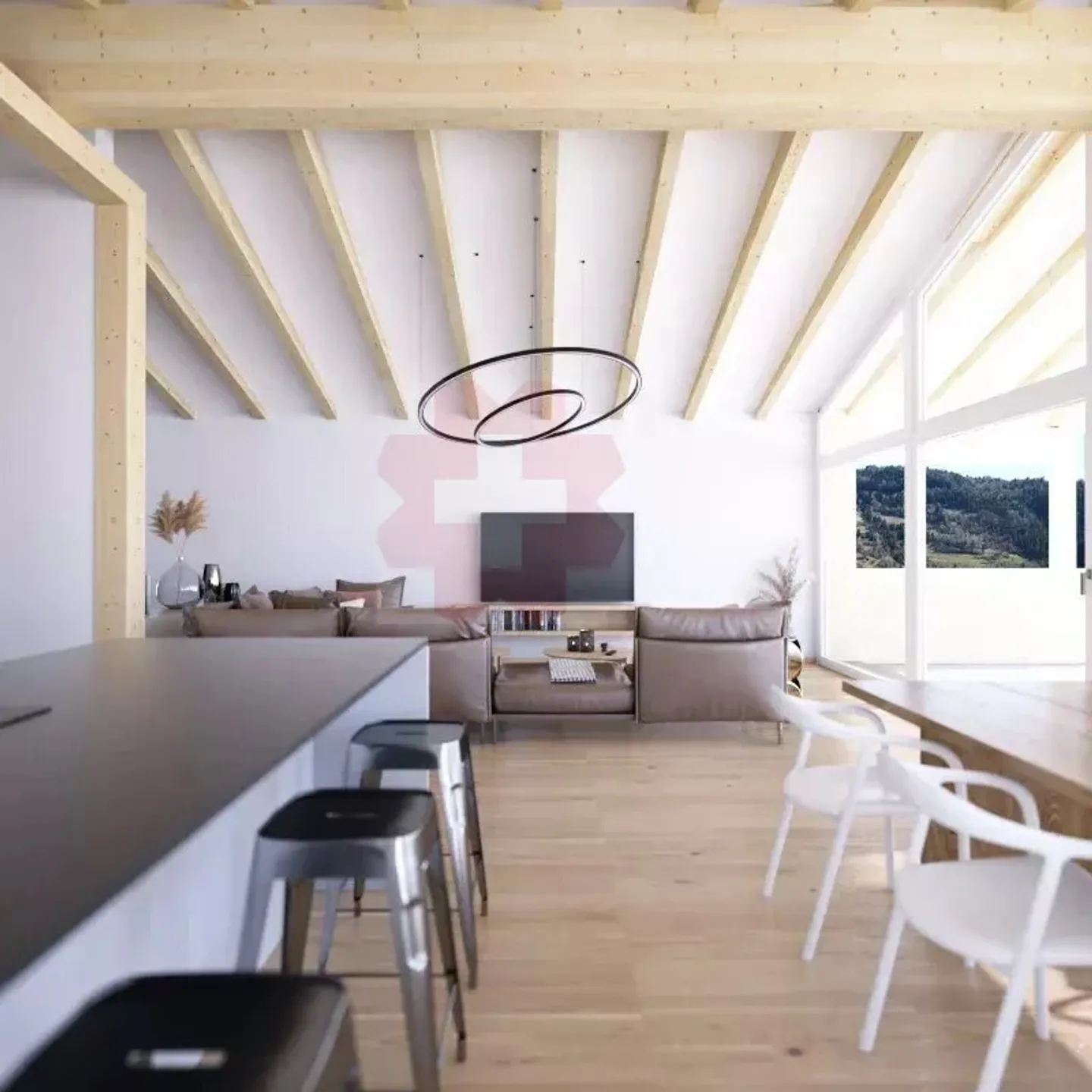 Magnifico appartamento attico di 4,5 stanze con grande terrazza e vista libera a Luc (Ayent) - Foto 9 di 9