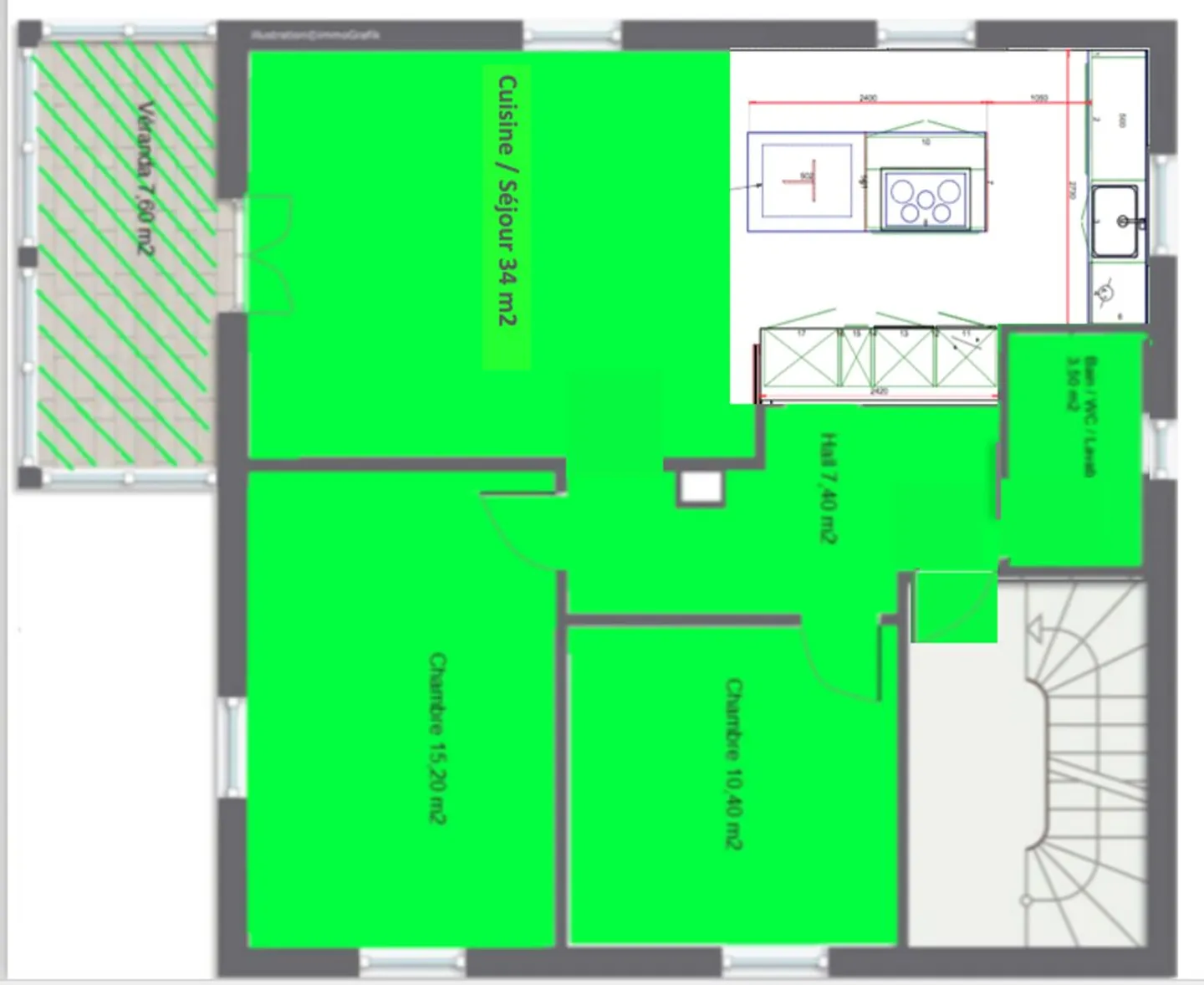 New on the market: 3.5 room renovated apartment with unique charm, veranda and exclusive garden - Photo 10 of 13