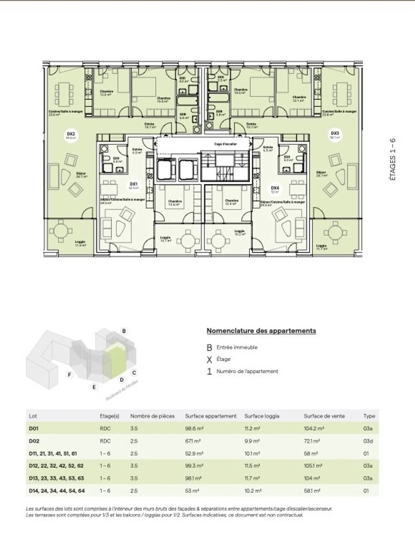 Nuovo appartamento D63 di 3,5 locali in affitto su progetto - Foto 5 di 5