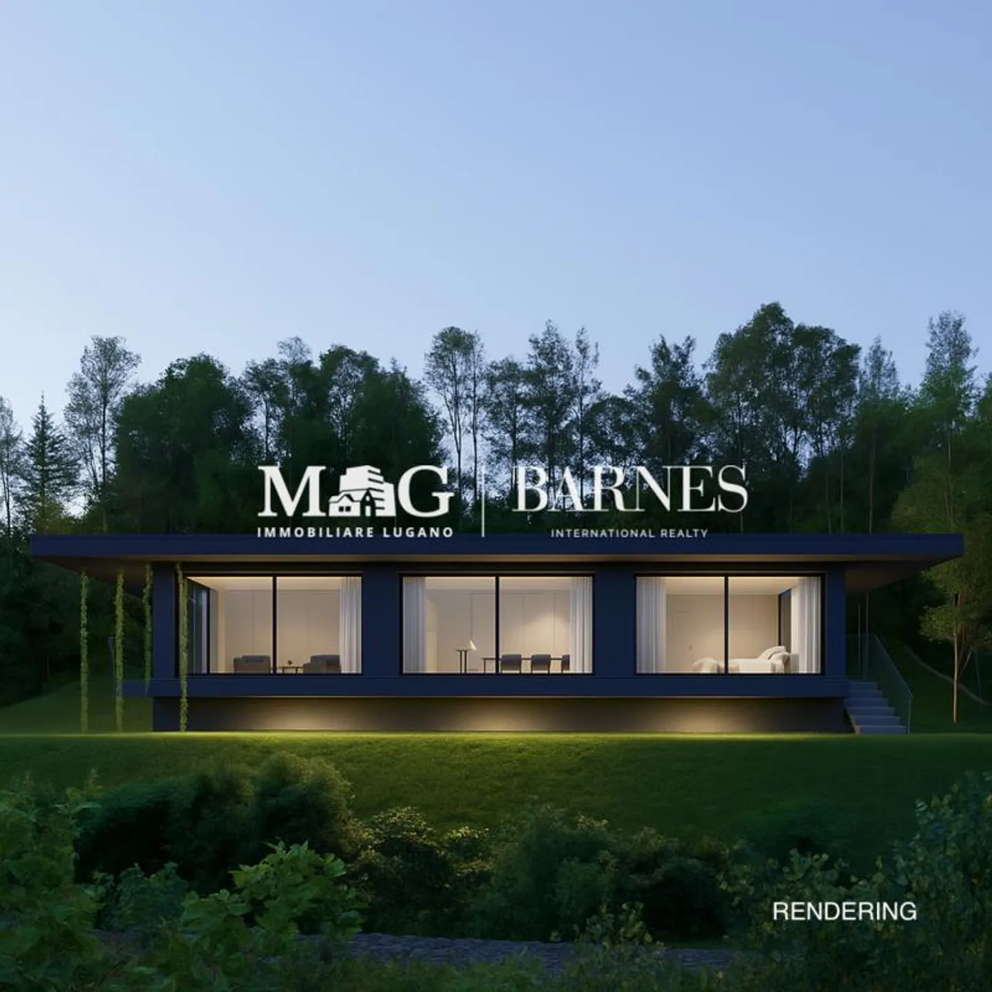 Building plot with approved project for a single-family villa in Origlio - Photo 1 of 4