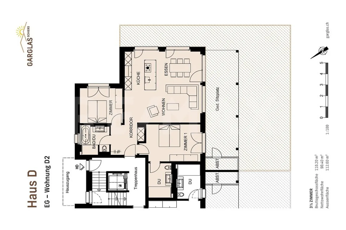 Modernes 3½-Zimmer-Apartment mit Solarenergie - Foto 9 von 13