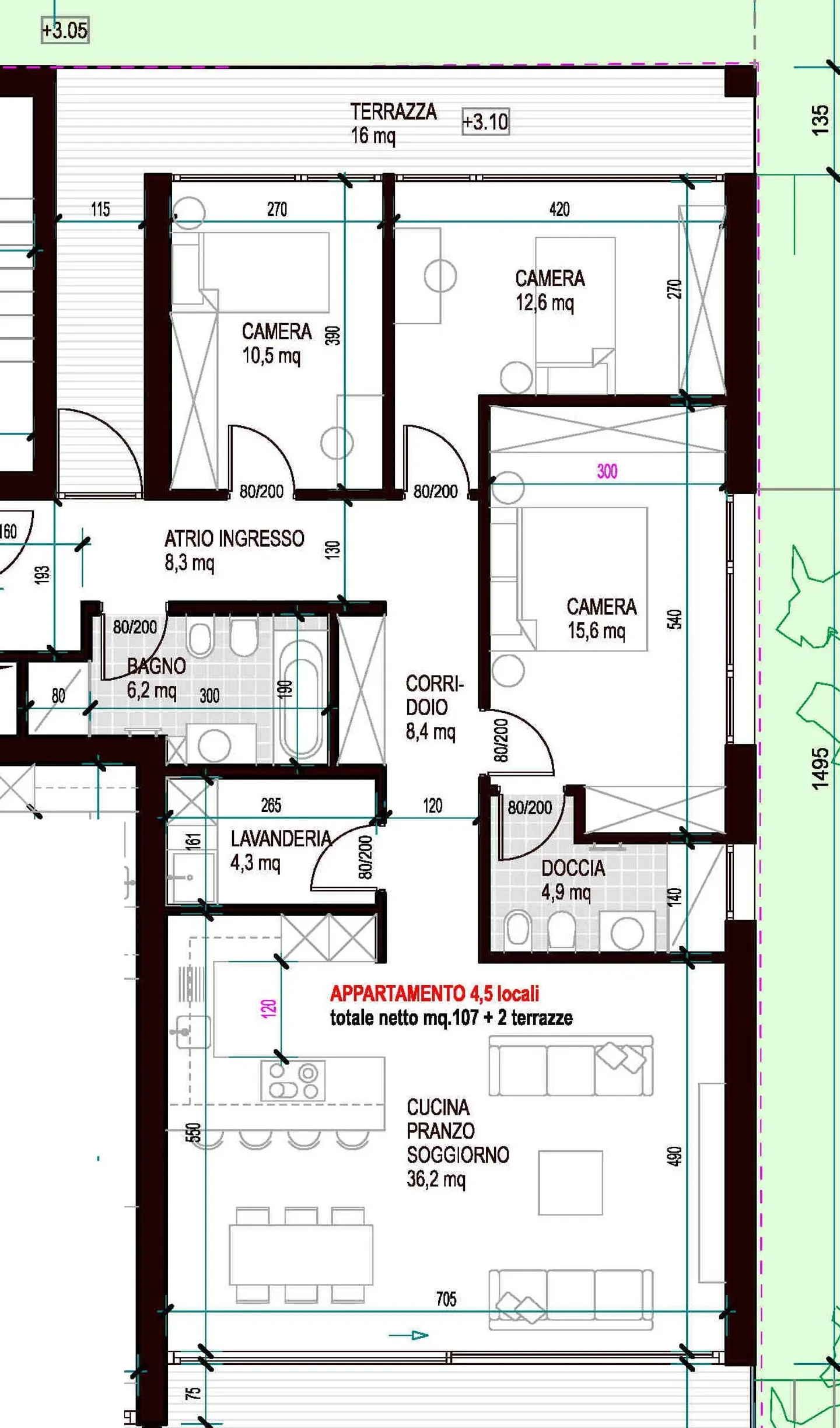 New apartment with large garden in a comfortable and quiet area - Photo 10 of 13