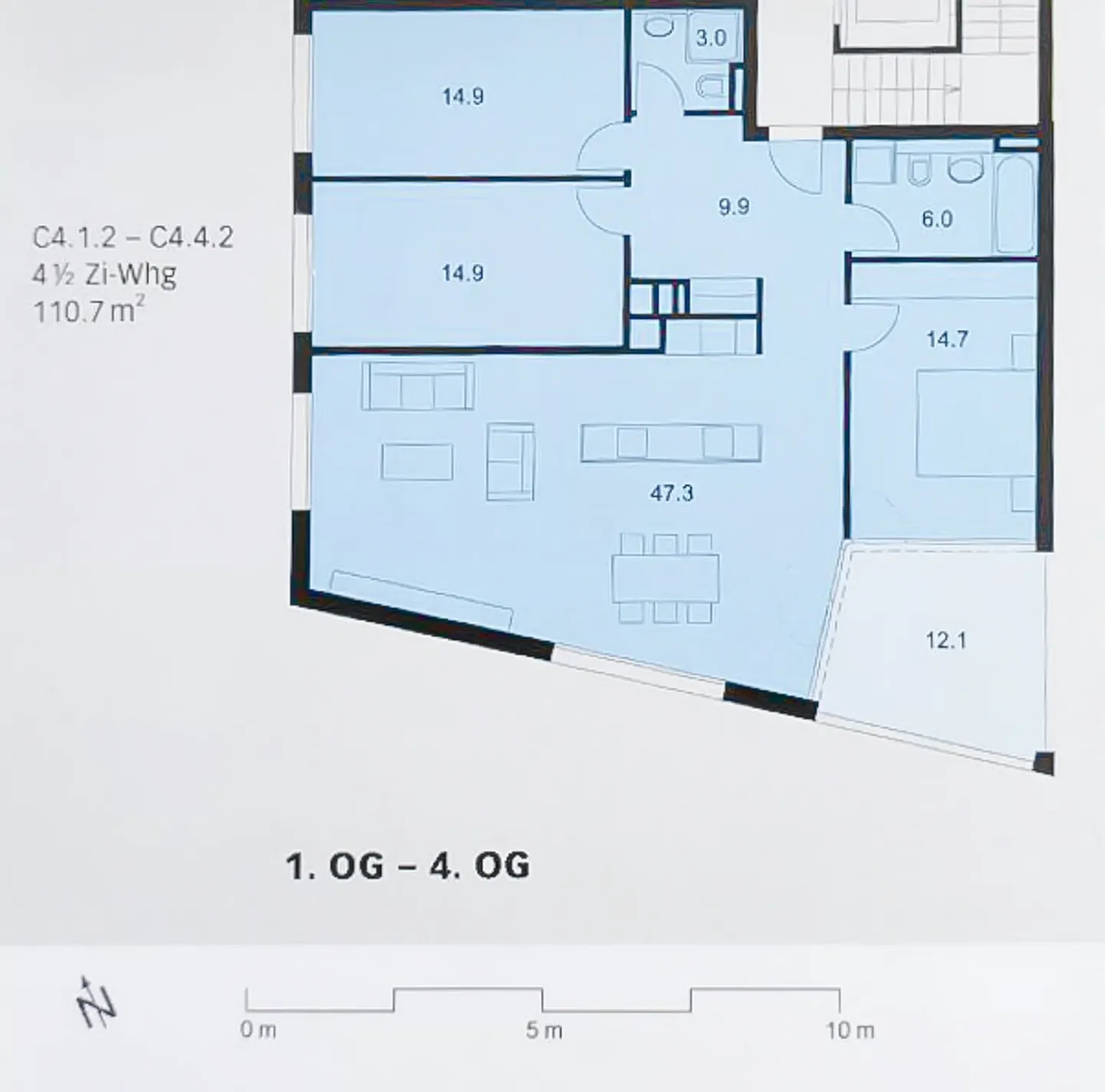 Appartamento attraente di 4,5 stanze con standard Minergie e grande balcone nel cuore di Liestal - Foto 8 di 8