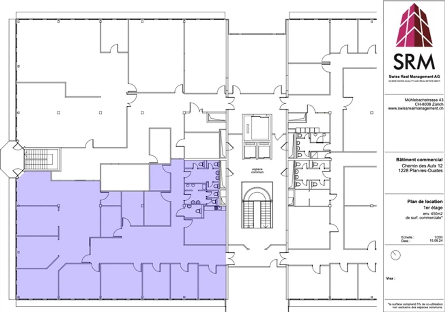 450m2 al 1° piano del CTN 12 a Plan-les-Ouates. Completamente ristrutturato. - Foto 7 di 7