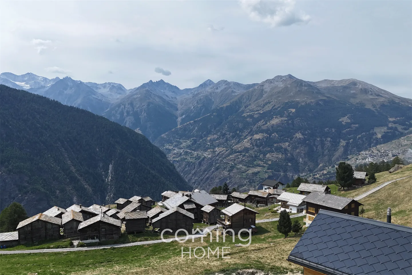 Sunny building plot with breathtaking views in Gspon - Photo 1 of 8