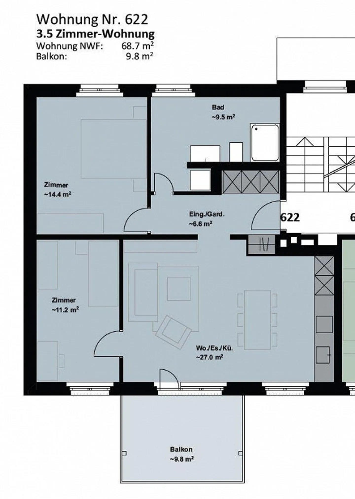 Renovierte Wohnung in attraktiver Lage - Foto 11 von 12