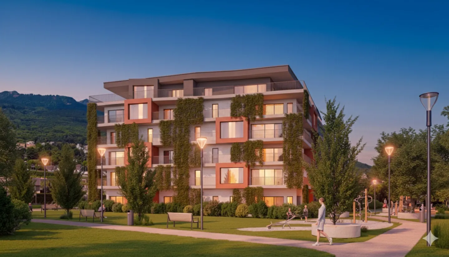 Schöne 2,5-Zimmer-Wohnung mit Balkon in Monthey - Foto 1 von 11