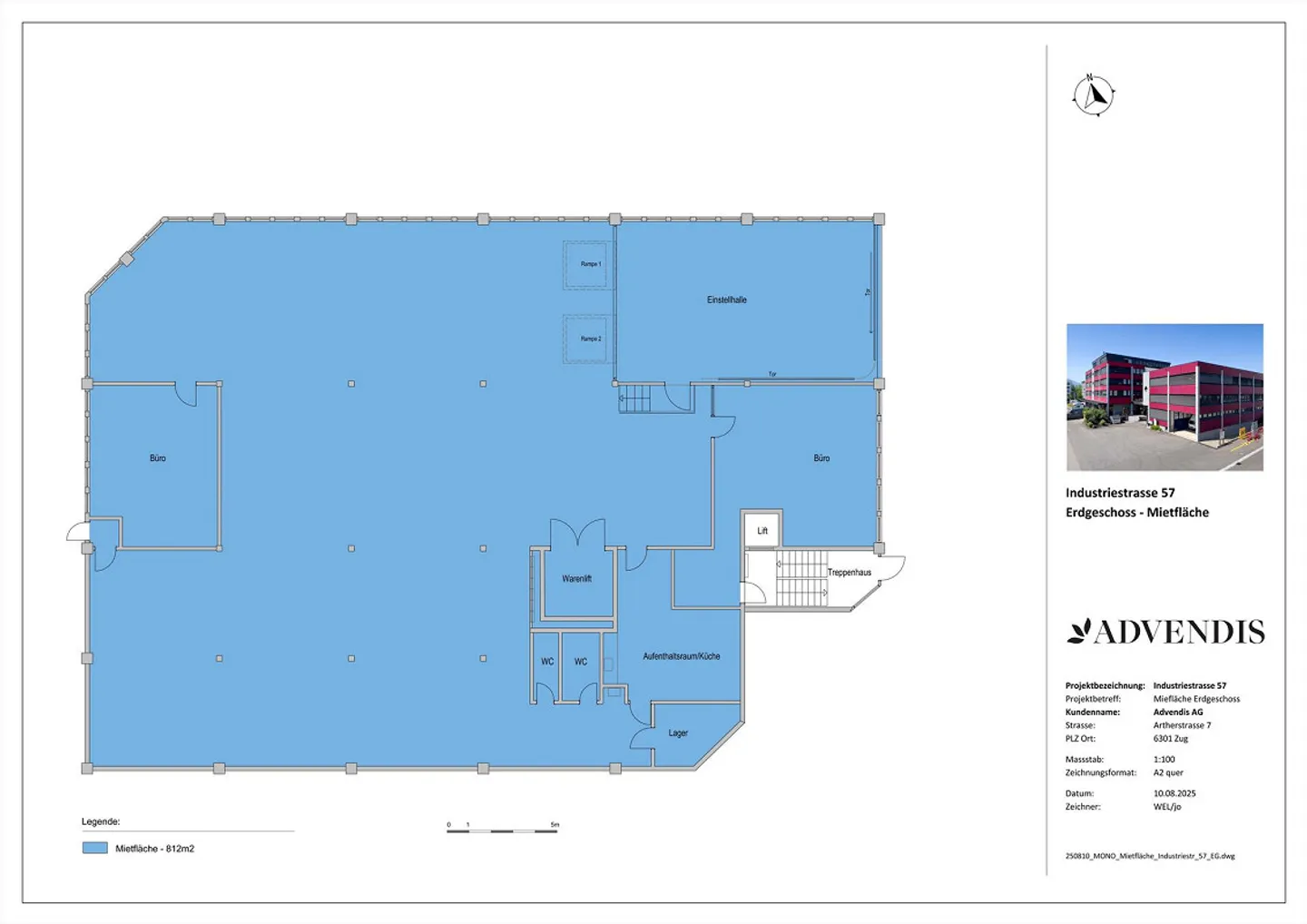 812 m2 d'espace commercial/bureau avec élévateur à marchandises et rampes - Photo 10 sur 11