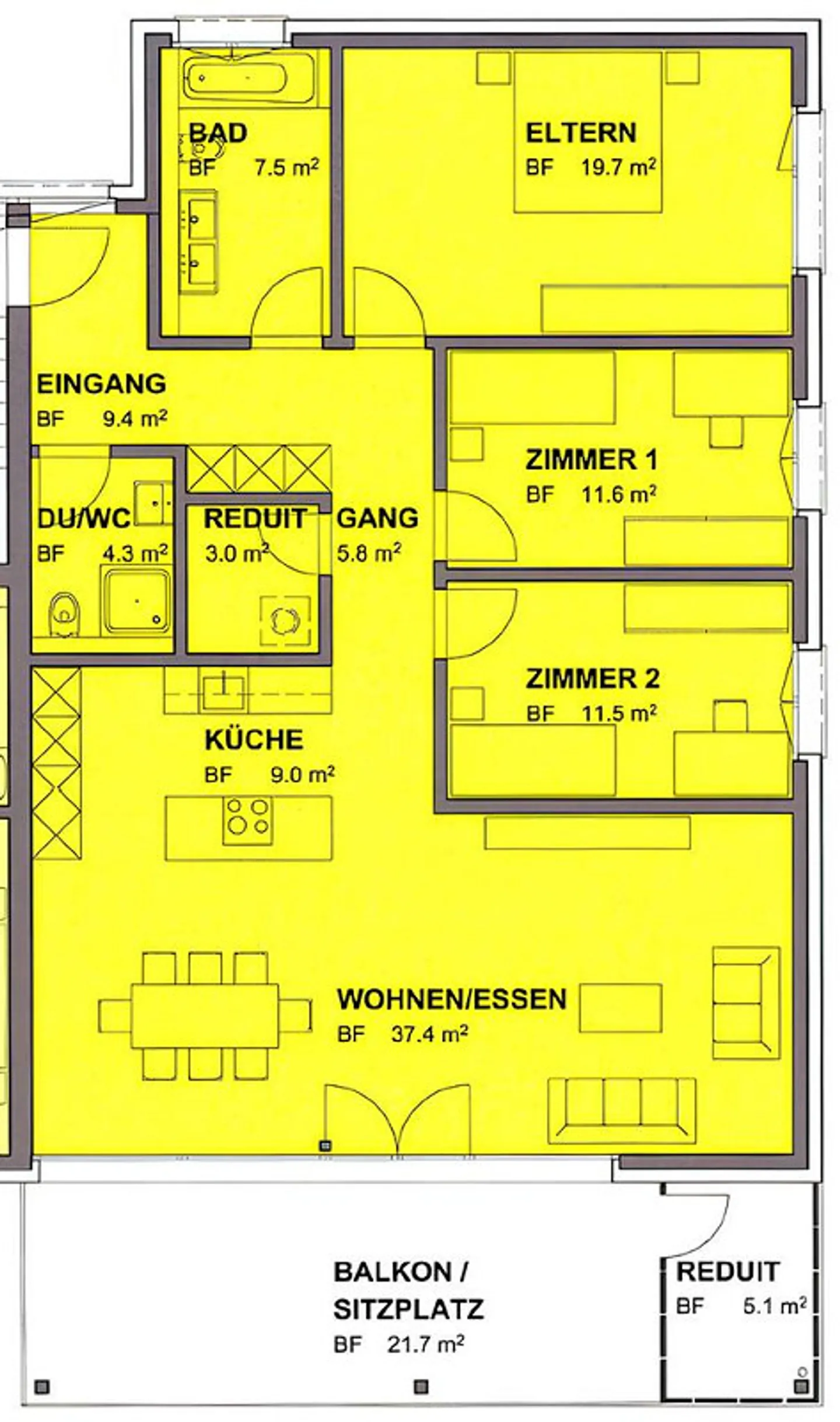 Moderne Wohnung mit grossem Balkon - Foto 11 von 12