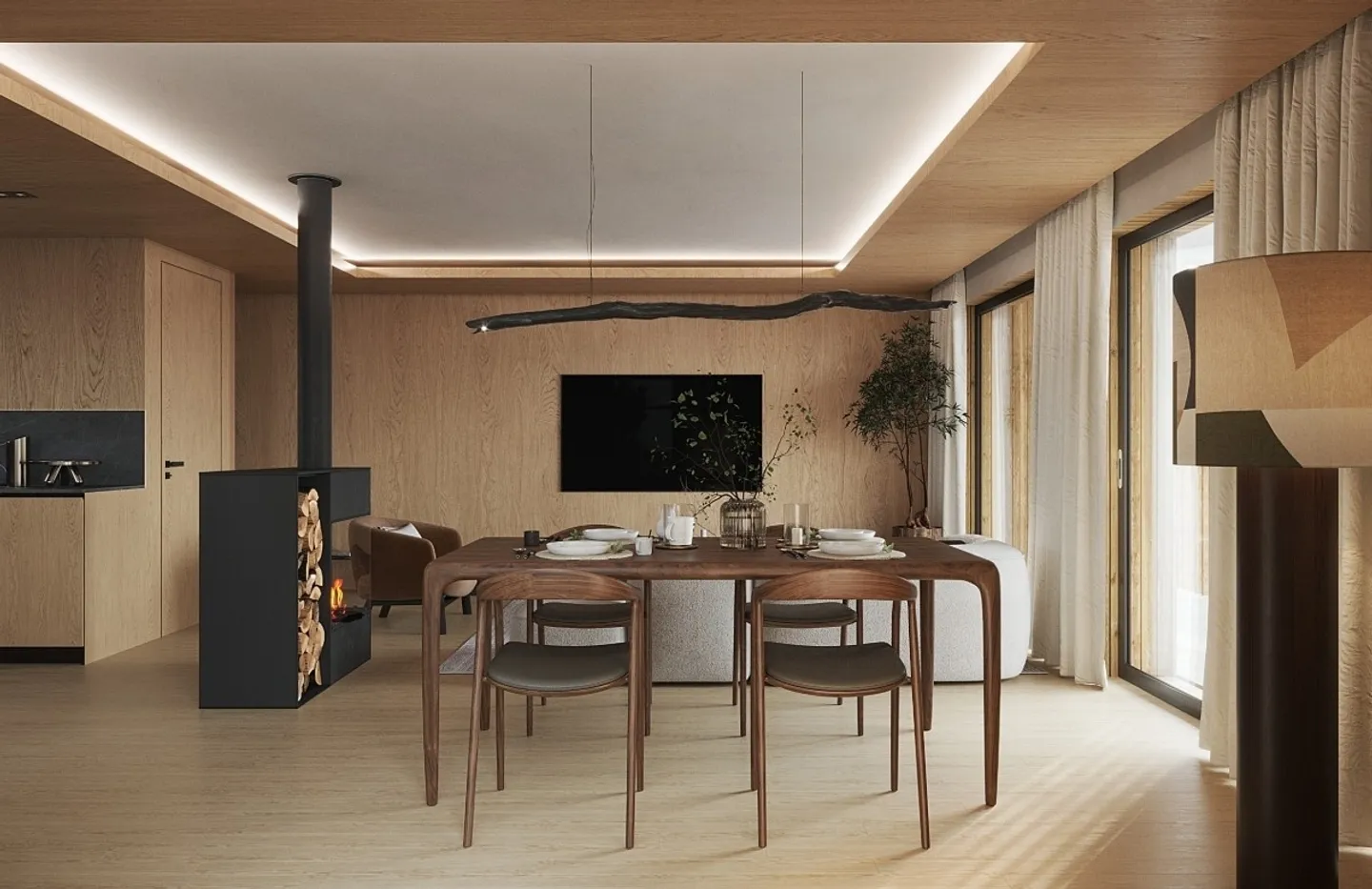 Zeitgenössisches Doppelhaus-Chalet nach Plan - 5,5 Zimmer in Euseigne (Hérémence) - Foto 2 von 8
